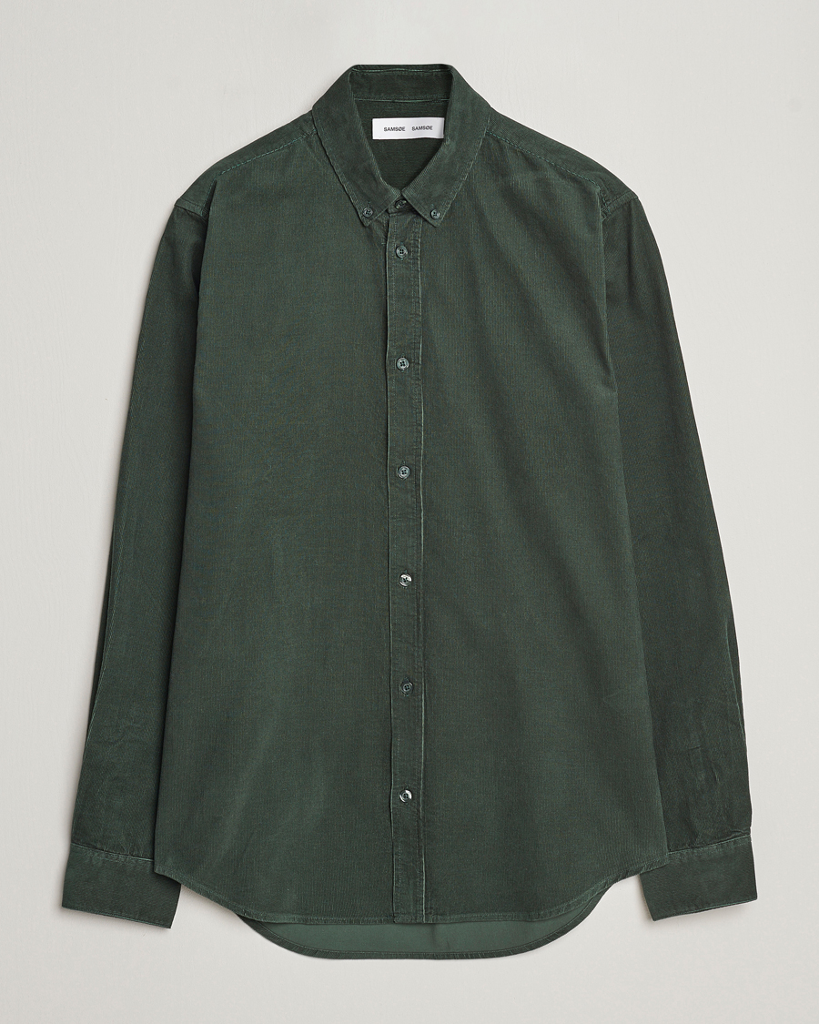Men | Shirts | Samsøe Samsøe | Samsøe & Samsøe Liam Baby Cord Shirt Garden Topiary