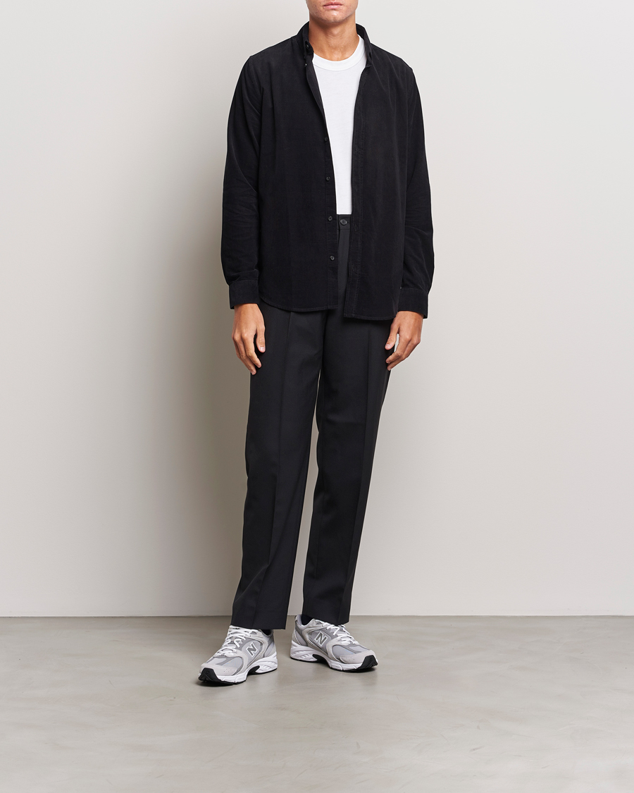 Men | Shirts | Samsøe Samsøe | Samsøe & Samsøe Liam Baby Cord Shirt Black