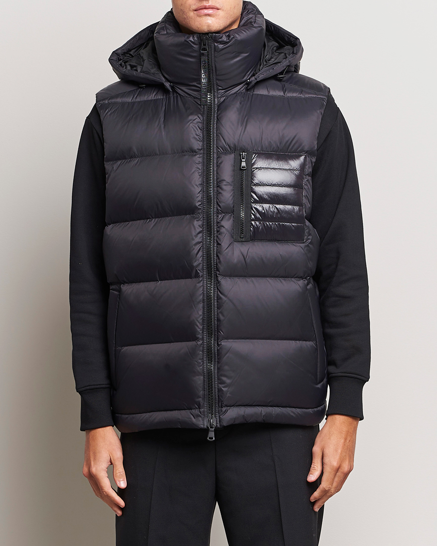 Men | Coats & Jackets | J.Lindeberg | Duke Hoodded Down Vest Black