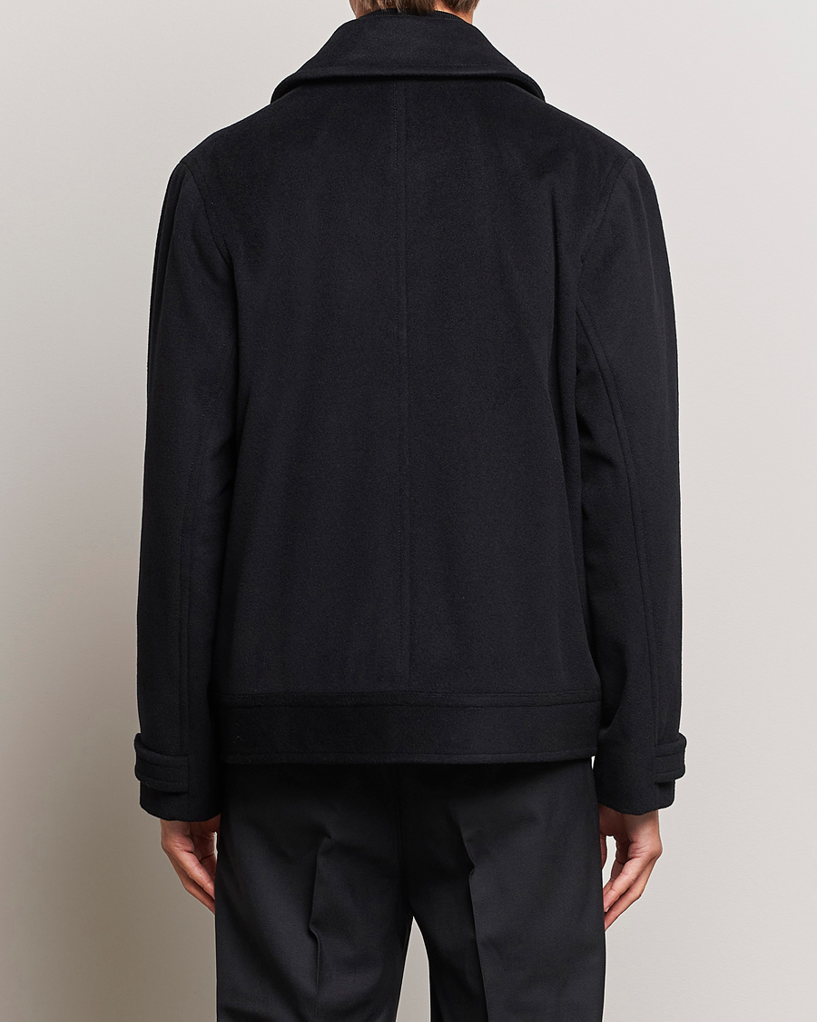 Men | Coats & Jackets | J.Lindeberg | Don Double Breasted Wool/Cashmere Jacket Black