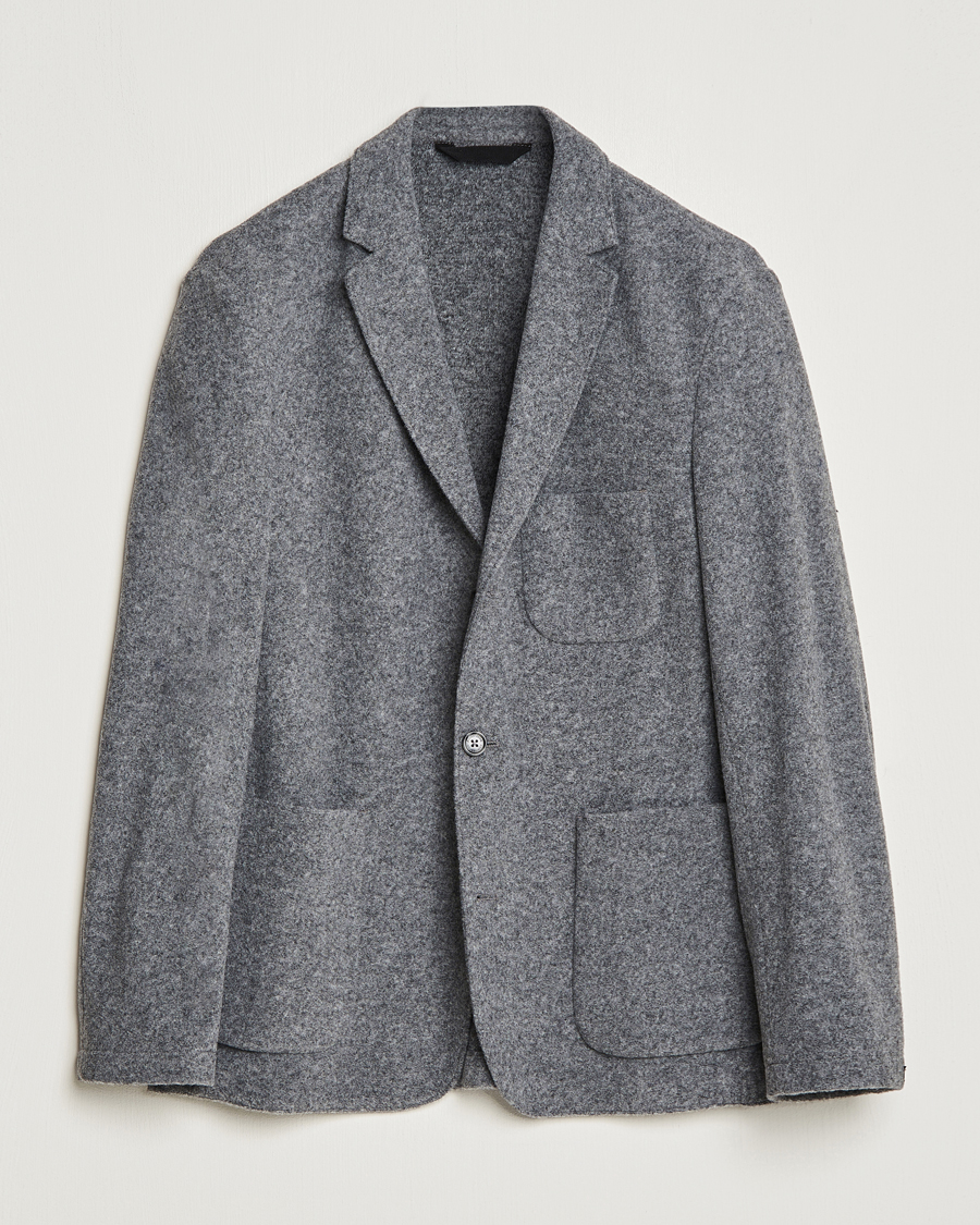 Men | Blazers | J.Lindeberg | Carlton Wool Cardigan Blazer Mid Grey Mel
