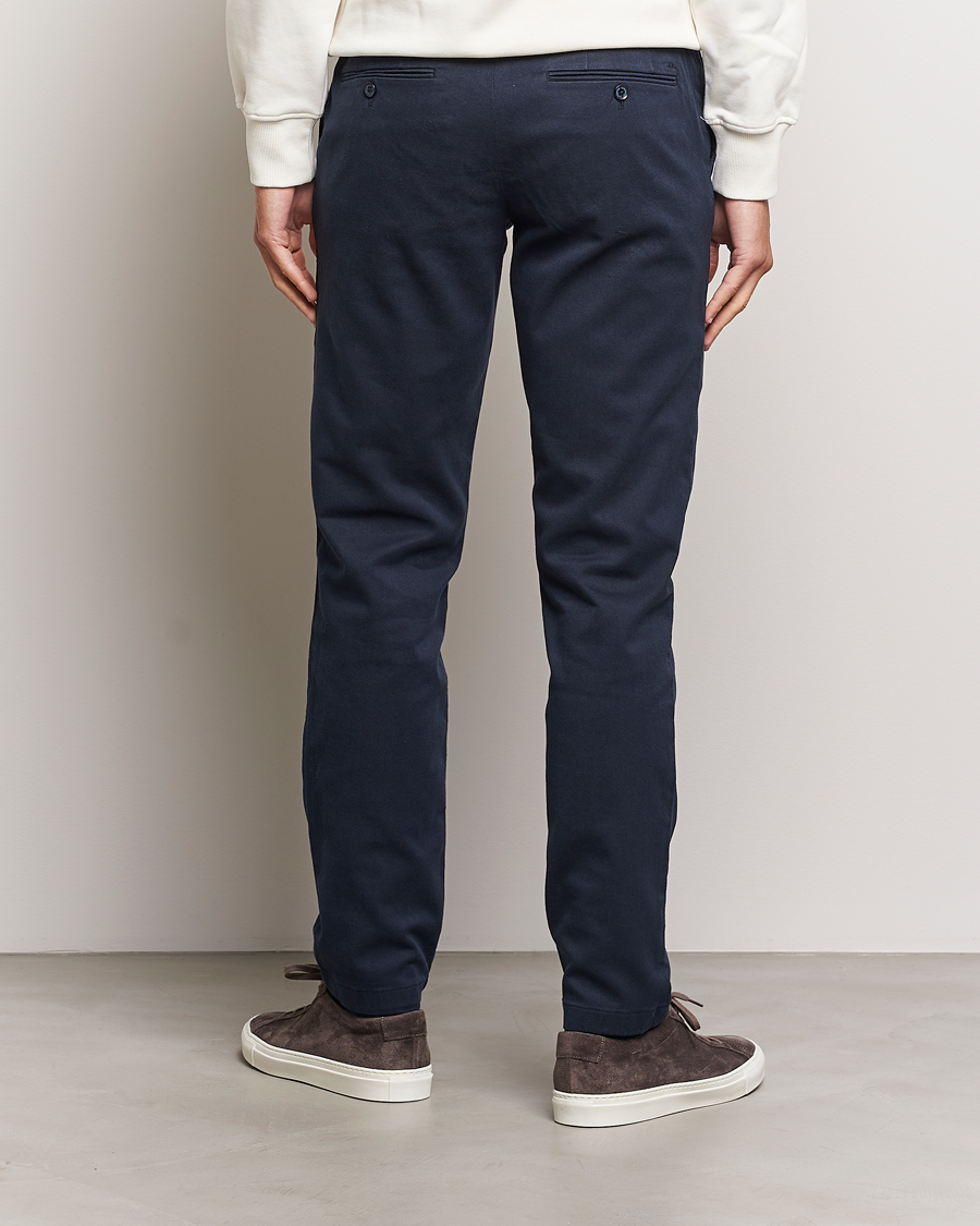 Men | Trousers | J.Lindeberg | Chaze Flannel Twill Pants Navy