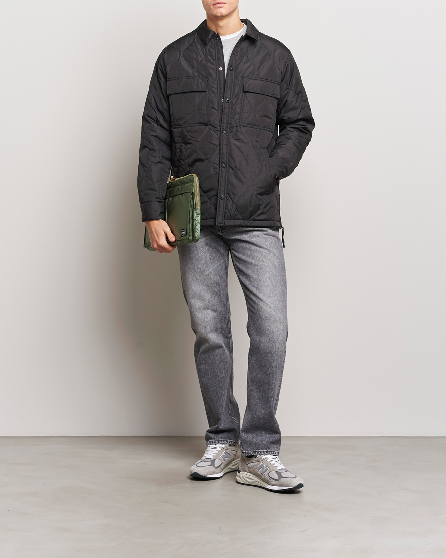 Men | Coats & Jackets | TAION | Padded Military CPO Shirt Jacket Black