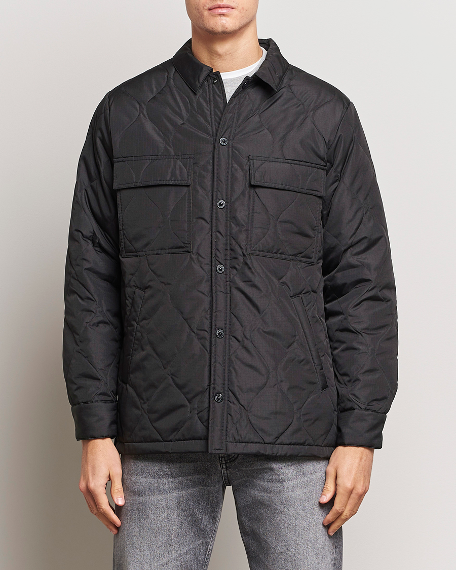 Men | Coats & Jackets | TAION | Padded Military CPO Shirt Jacket Black