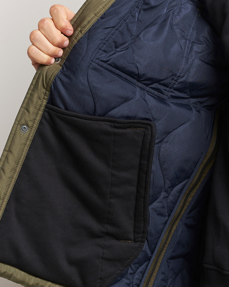 Men | Coats & Jackets | TAION | Padded Military CPO Shirt Jacket Dark Olive