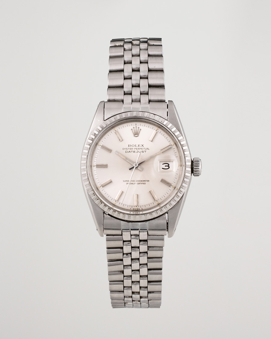 Men | Rolex Pre-Owned Datejust 1603 Oyster Perpetual Steel Black | Rolex Pre-Owned | Datejust 1603 Oyster Perpetual Steel Black