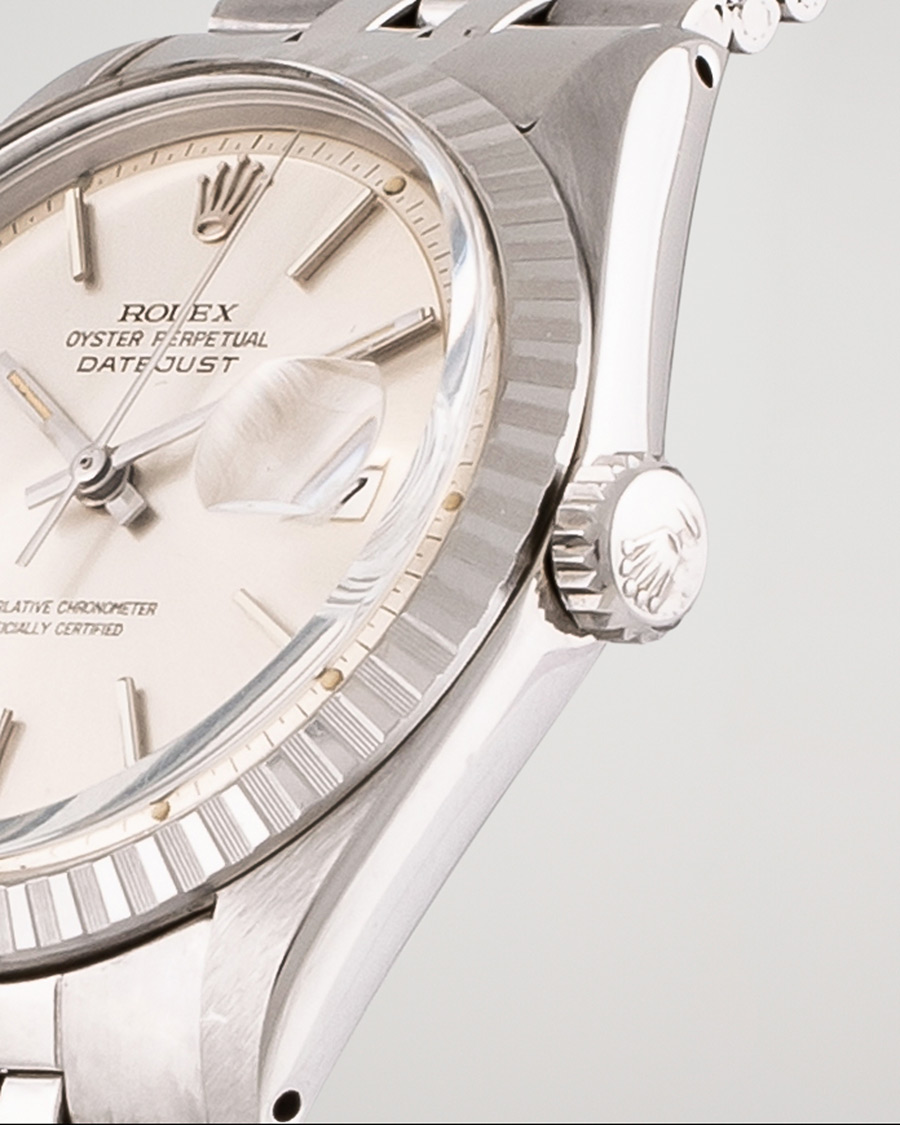 Men | Rolex Pre-Owned Datejust 1601-3 Oyster Perpetual Steel Black | Rolex Pre-Owned | Datejust 1601-3 Oyster Perpetual Steel Black
