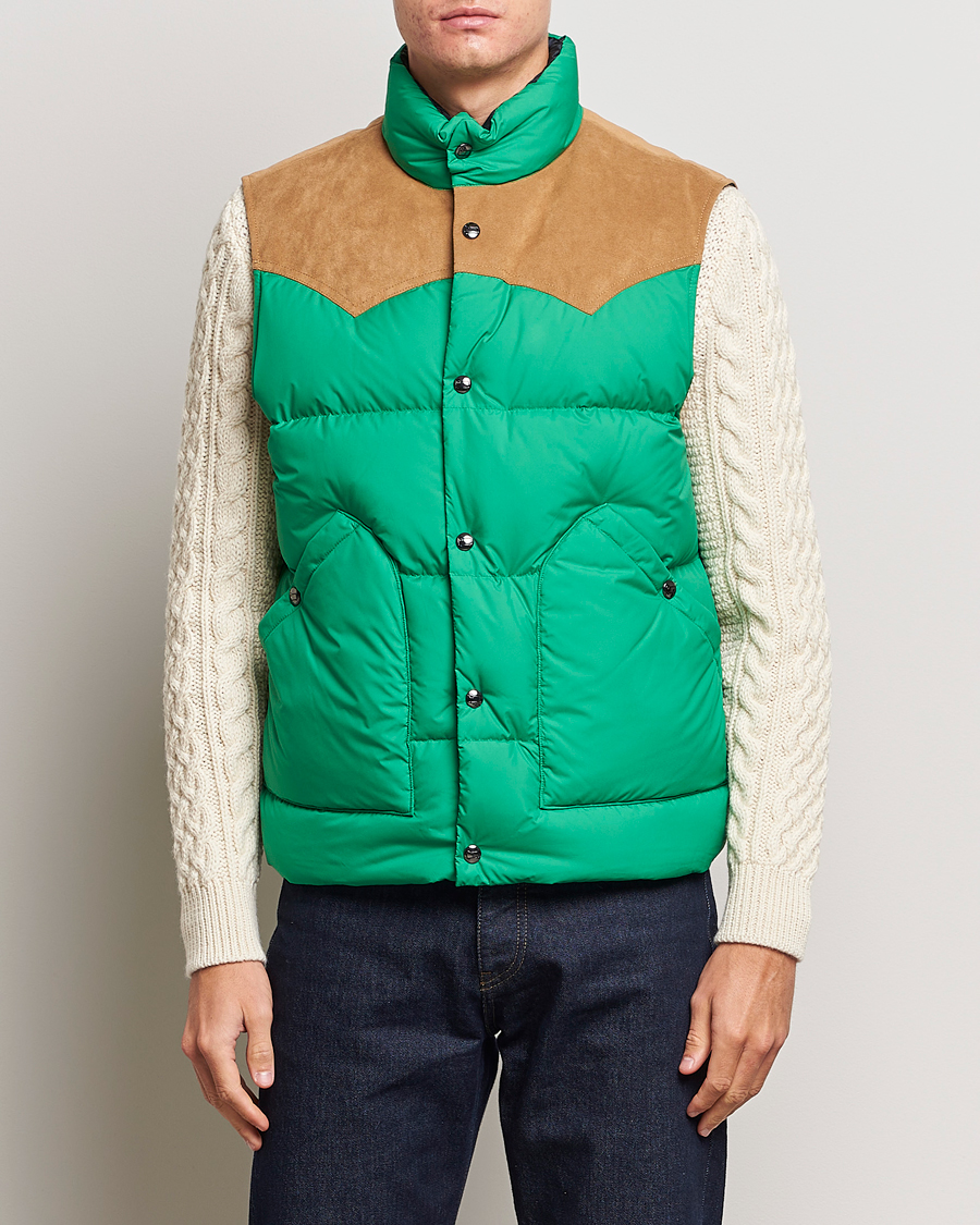 Men | Coats & Jackets | Woolrich | Western Down Vest Kelly Green