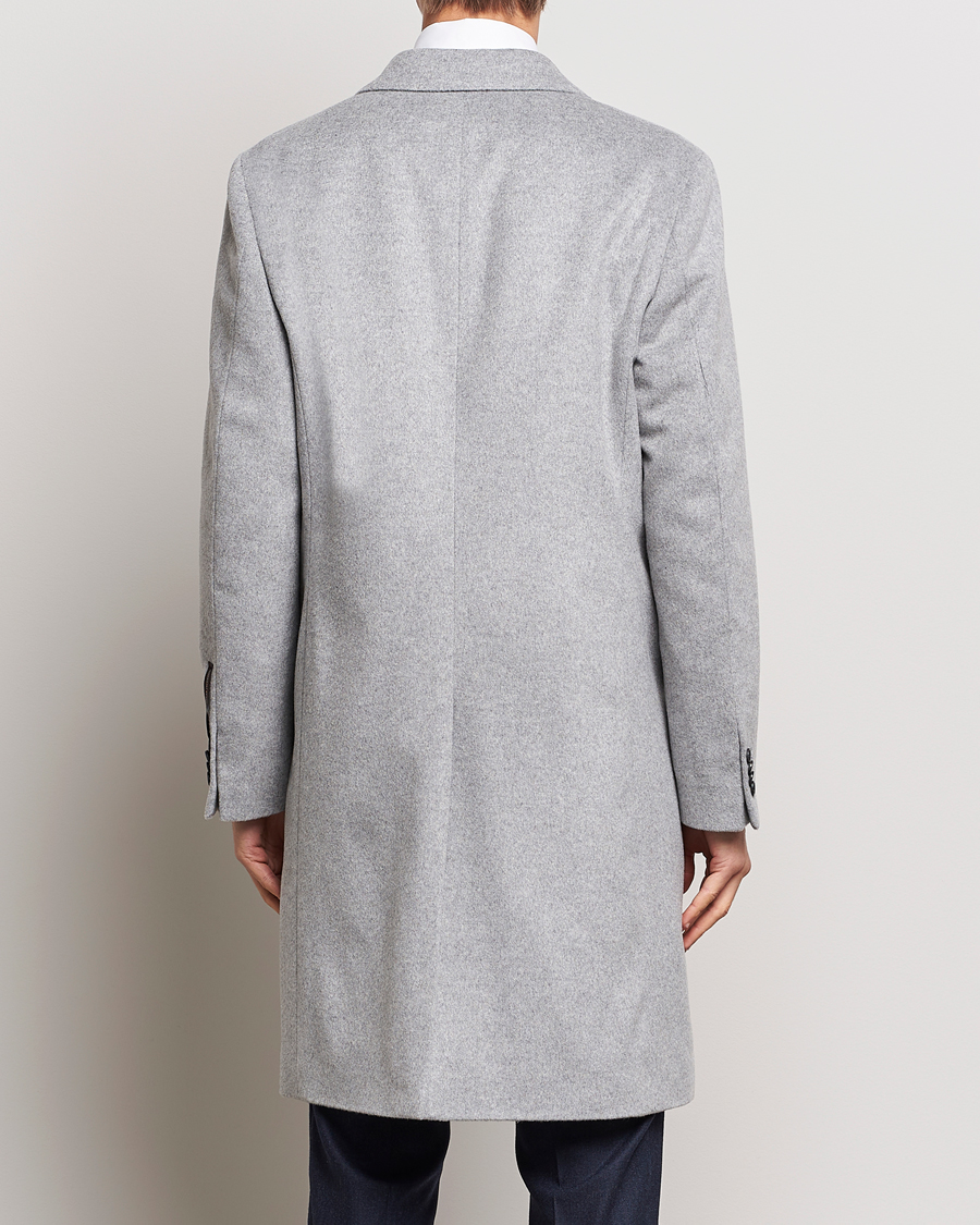 Men | Coats & Jackets | Oscar Jacobson | Shaw Wool/Cashmere Coat Light Grey