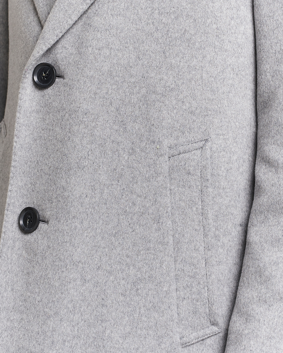 Men | Coats & Jackets | Oscar Jacobson | Shaw Wool/Cashmere Coat Light Grey