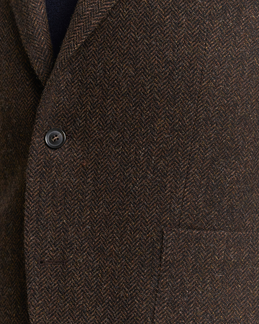 Men | Blazers | Oscar Jacobson | Fogerty Moon Herringbone Tweed Blazer Brown