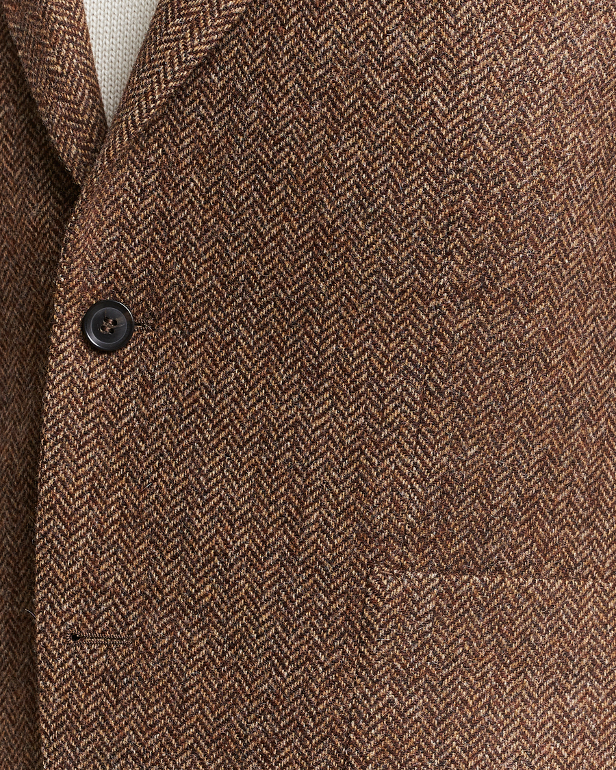 Men | Blazers | Oscar Jacobson | Fogerty Moon Herringbone Tweed Blazer Beige