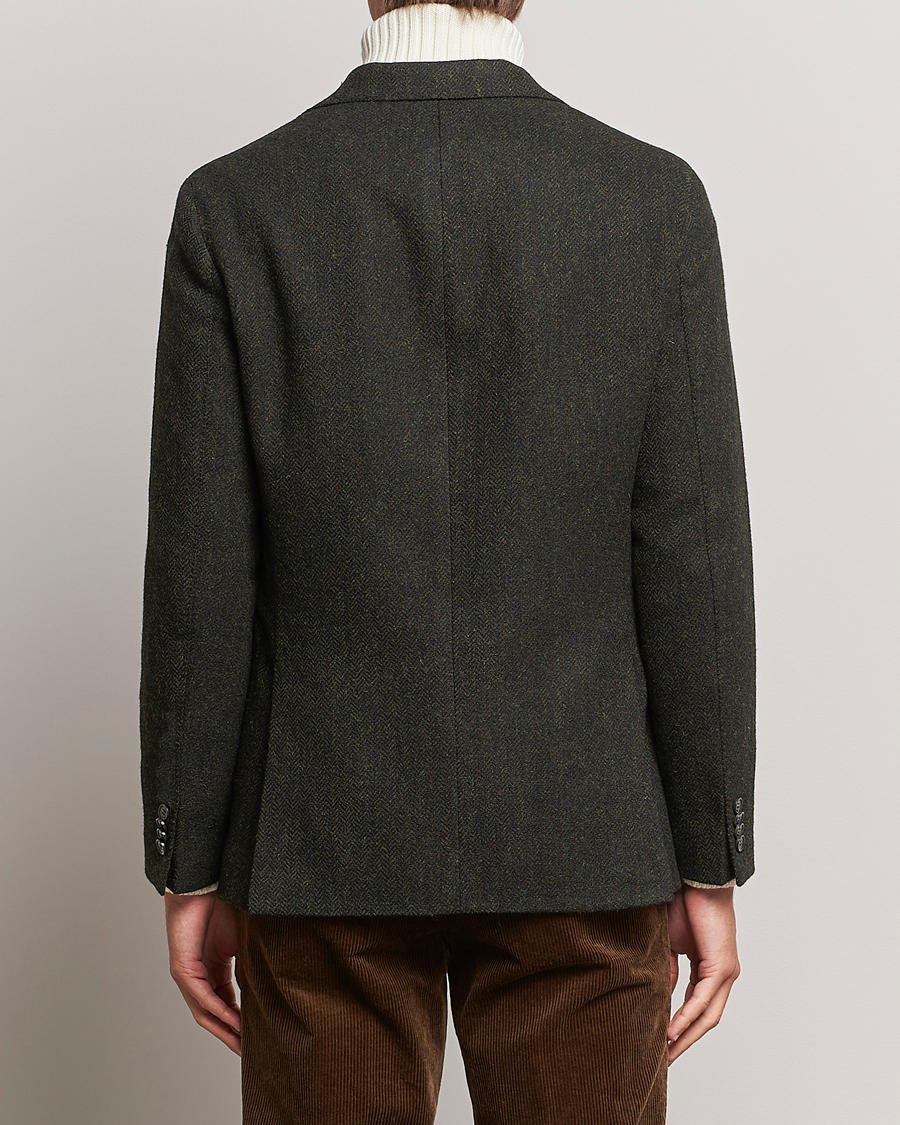 Men | Blazers | Oscar Jacobson | Fogerty Moon Herringbone Tweed Blazer Green