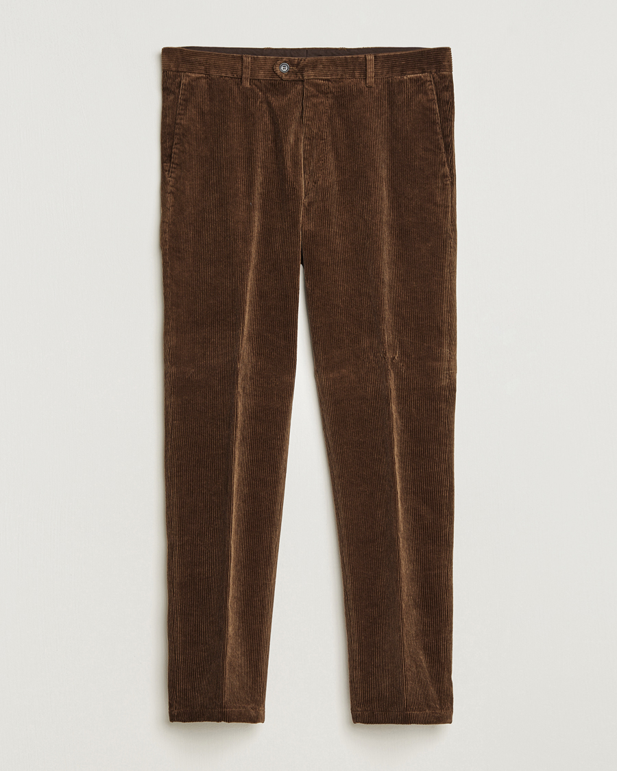 Men | Trousers | Oscar Jacobson | Denz Corduroy Trousers Camel