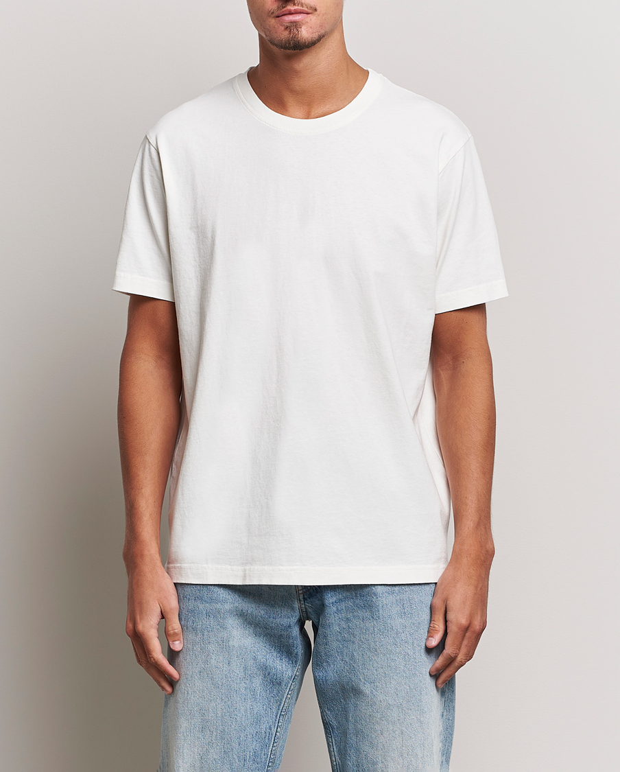 Men | T-Shirts | Nudie Jeans | Uno Everyday Crew Neck T-Shirt Chalk White