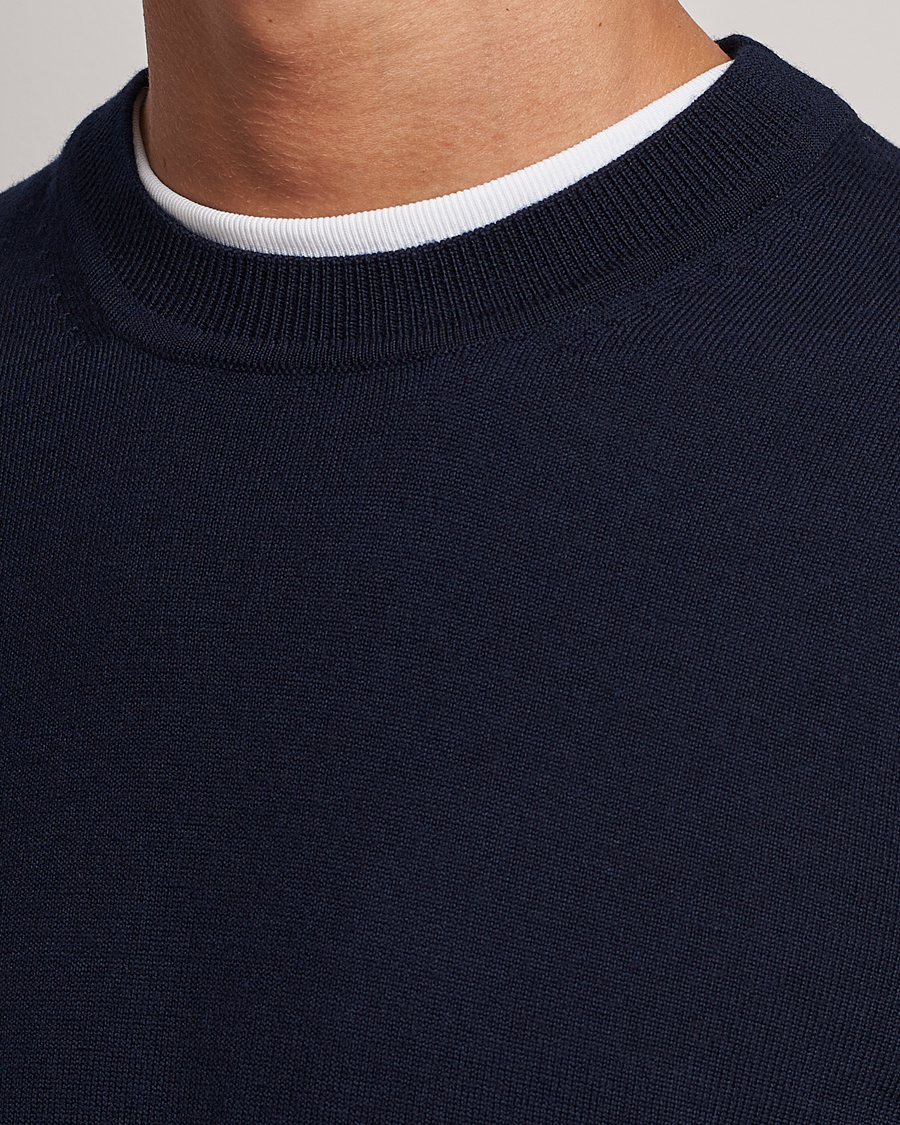 Men | Sweaters & Knitwear | NN07 | Ted Merino Crew Neck Pullover Navy Blue