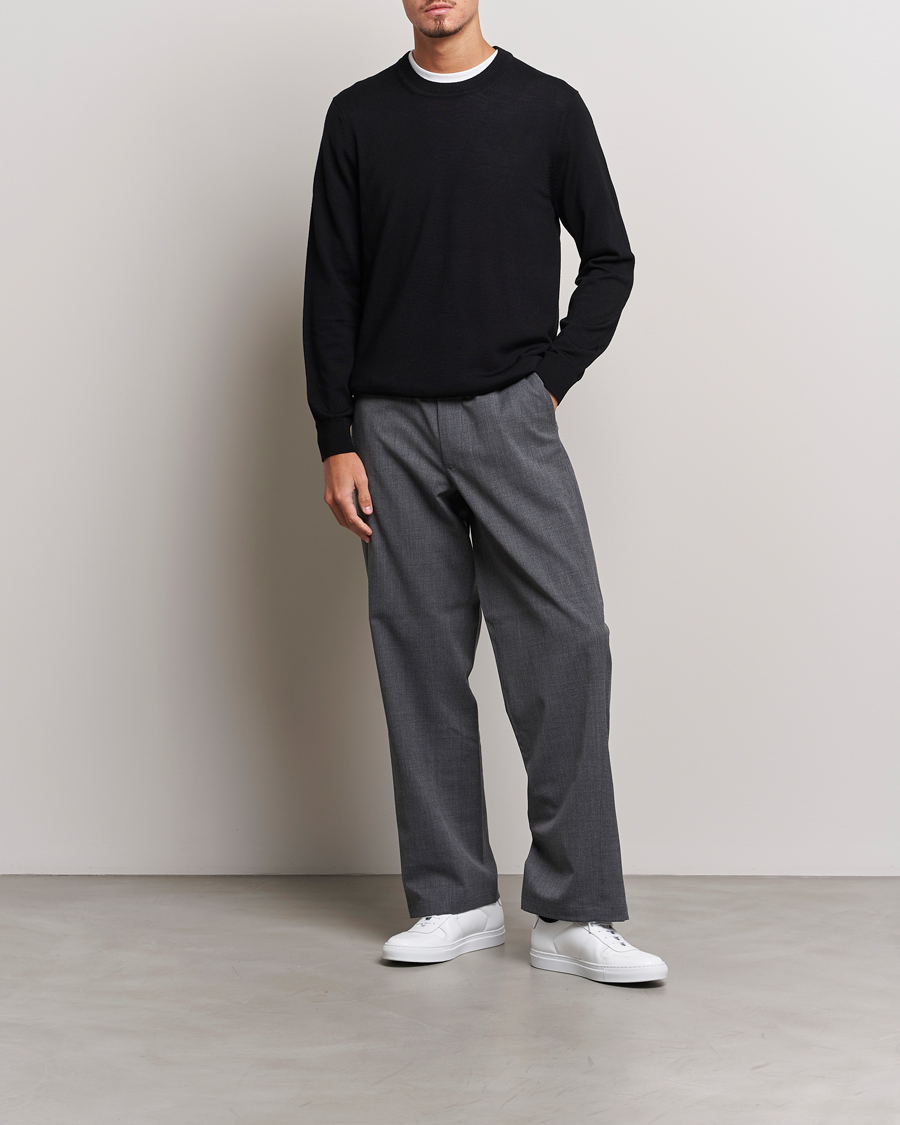 Men | Sweaters & Knitwear | NN07 | Ted Merino Crew Neck Pullover Black