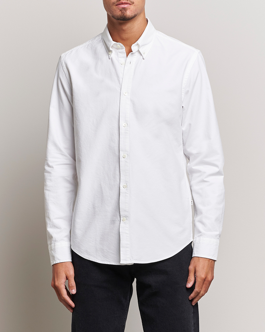 Men | Shirts | NN07 | Arne Button Down Oxford Shirt White