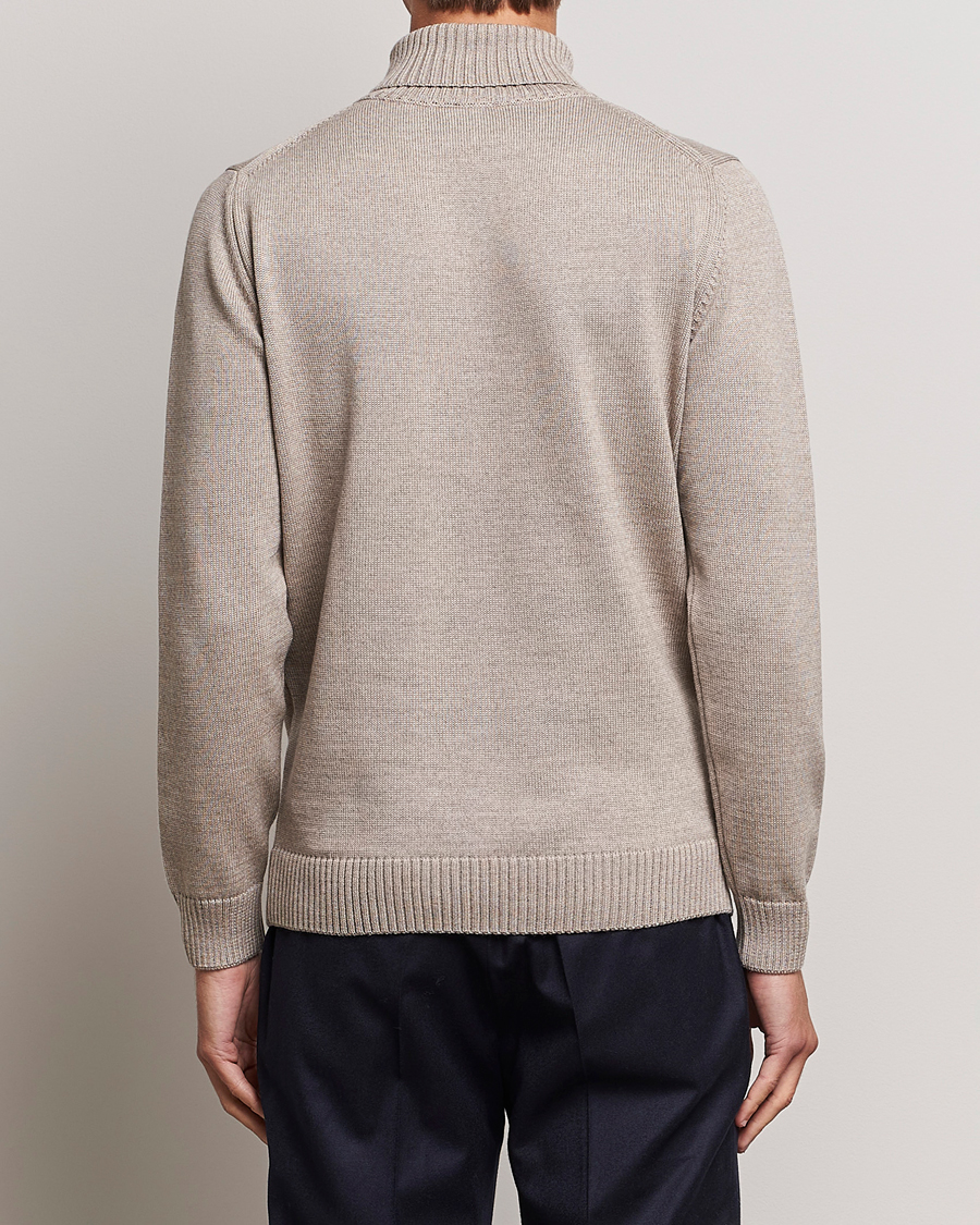 Men | Sweaters & Knitwear | Stenströms | Chunky Merino Rollneck Beige