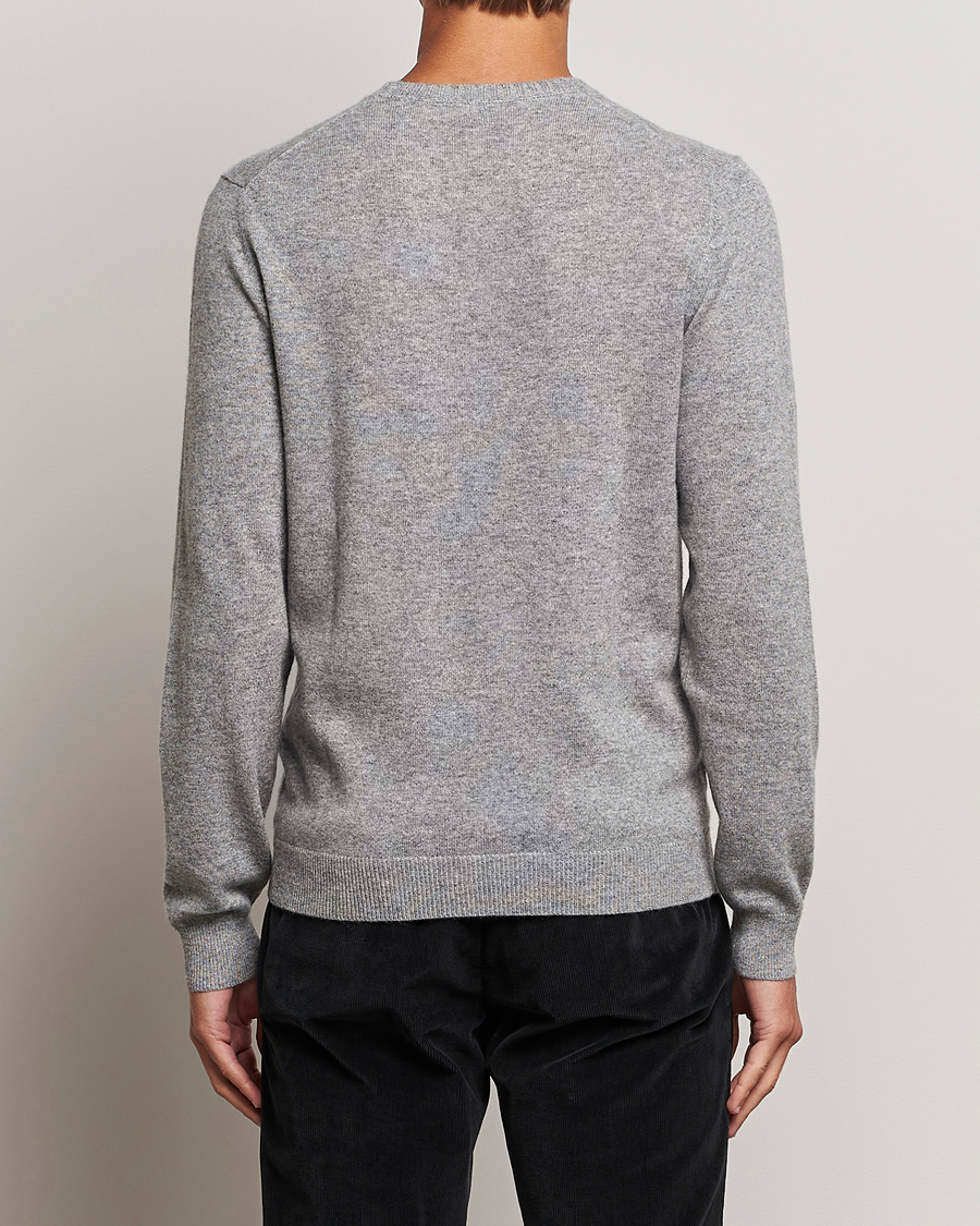 Men | Sweaters & Knitwear | Stenströms | Cashmere Crewneck Grey