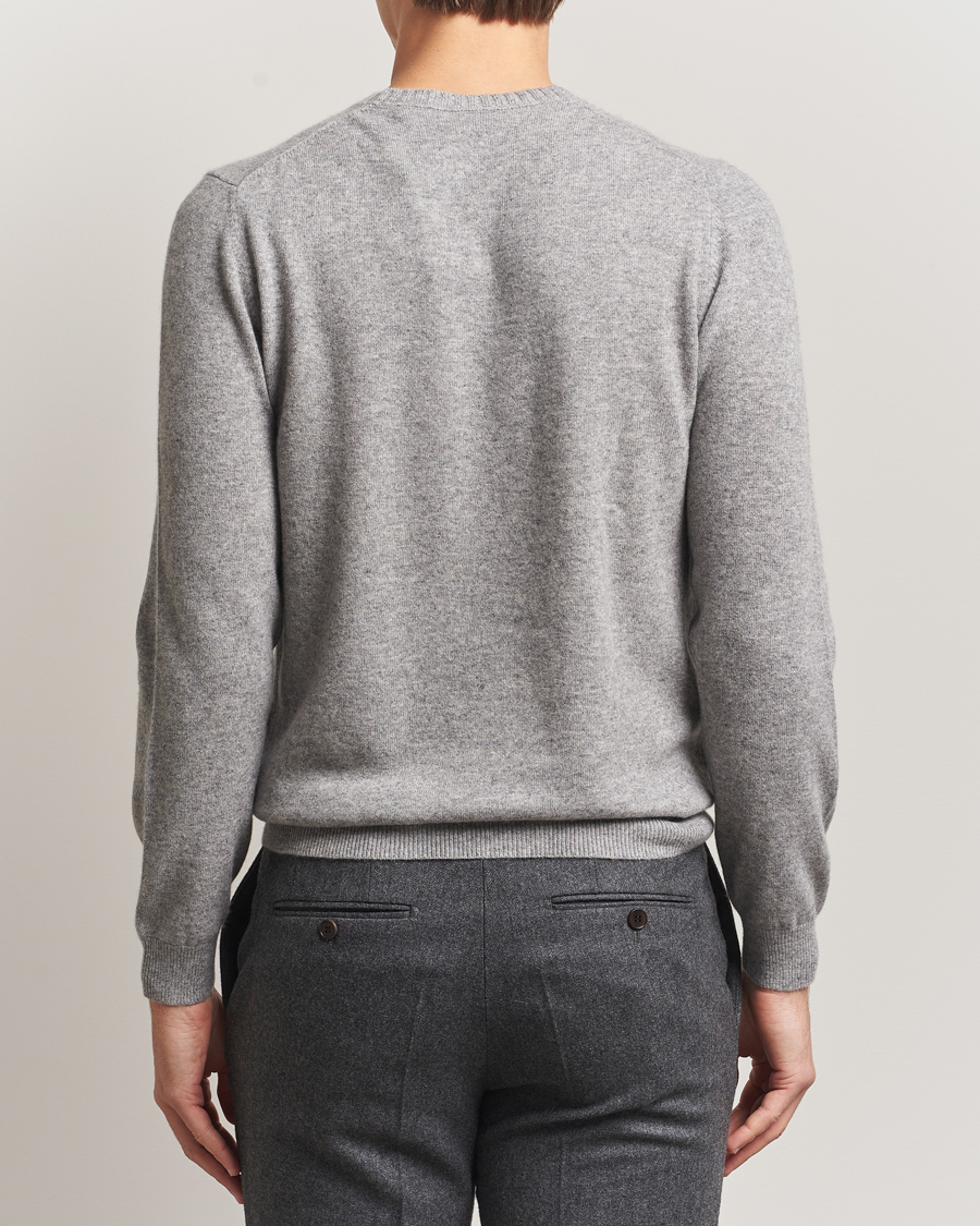 Men | Sweaters & Knitwear | Stenströms | Cashmere Crewneck Grey