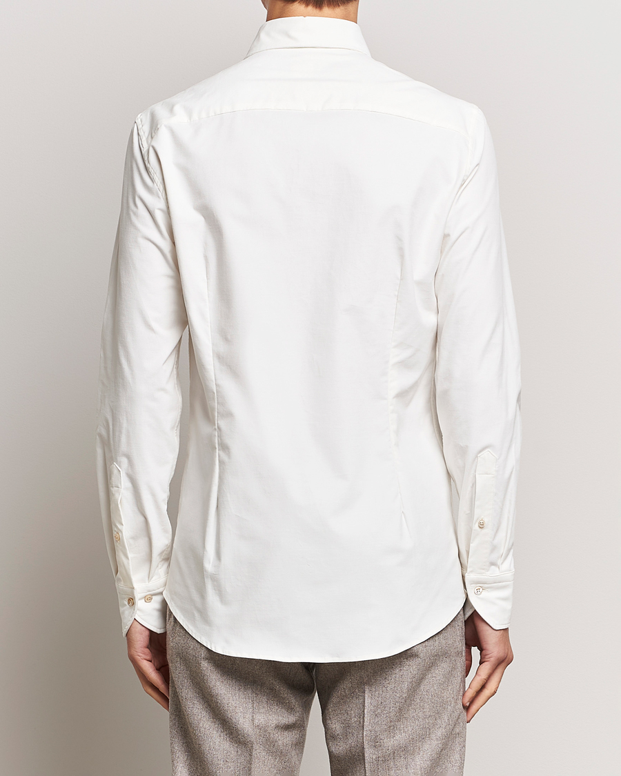 Men | Shirts | Stenströms | Slimline Cut Away Corduroy Shirt White