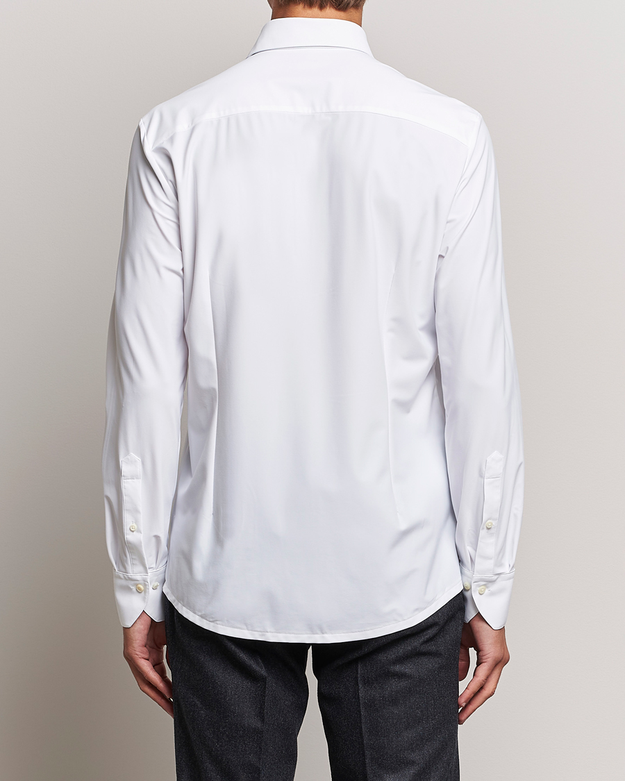 Men | Shirts | Stenströms | Slimline Cut Away 4-Way Stretch Shirt White