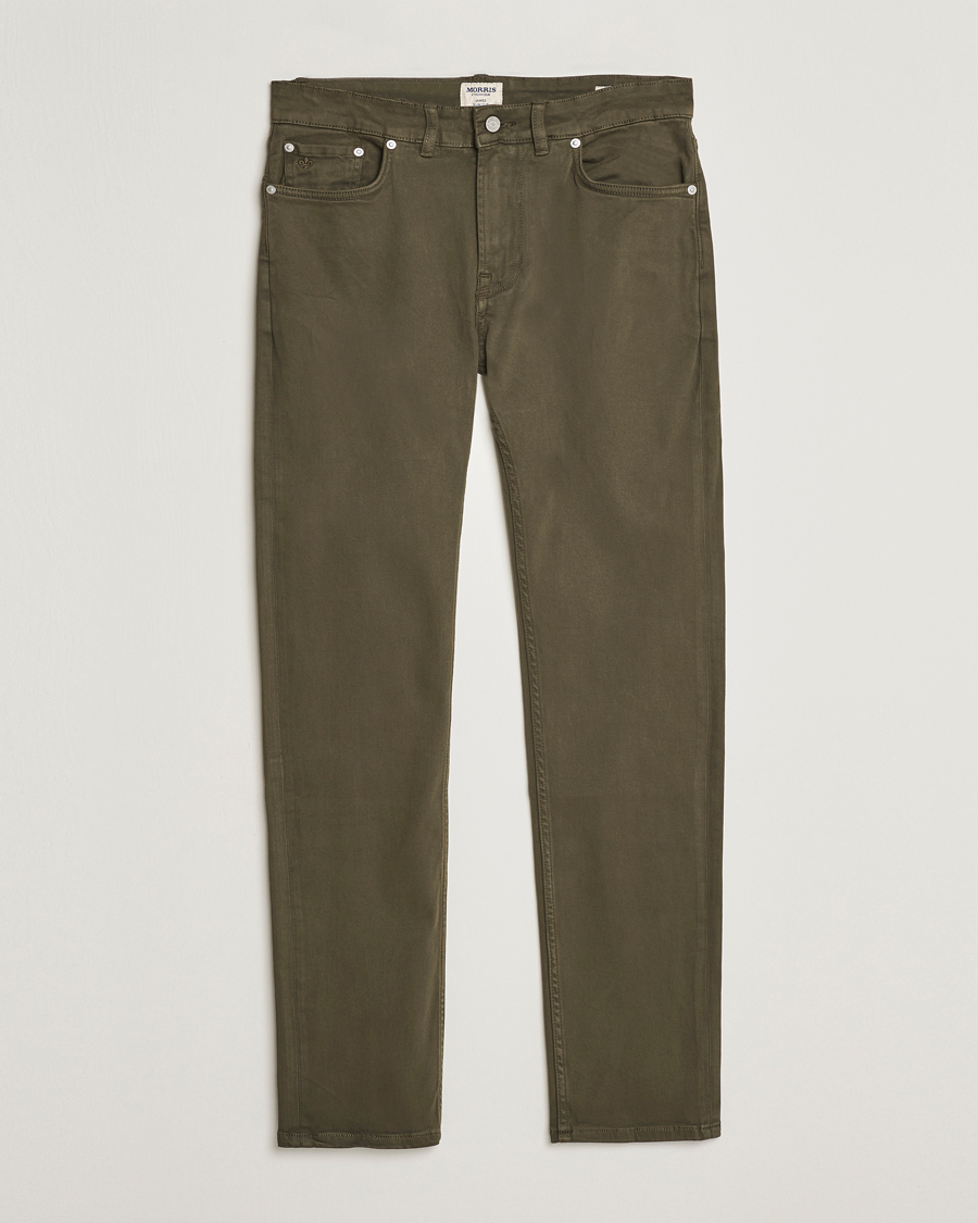 Men | Trousers | Morris | James Brushed 5-Pocket Pant Olive