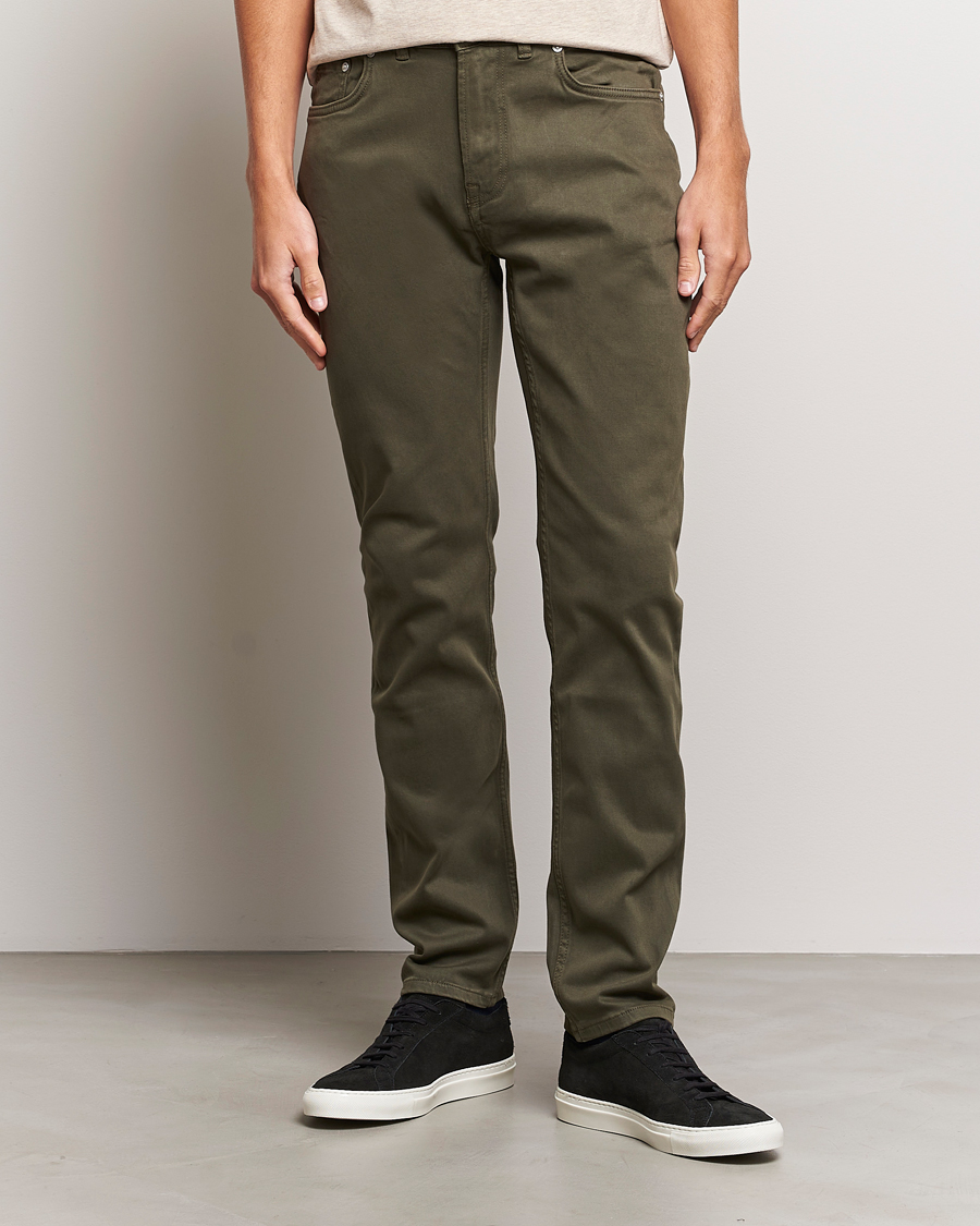 Men | Trousers | Morris | James Brushed 5-Pocket Pant Olive