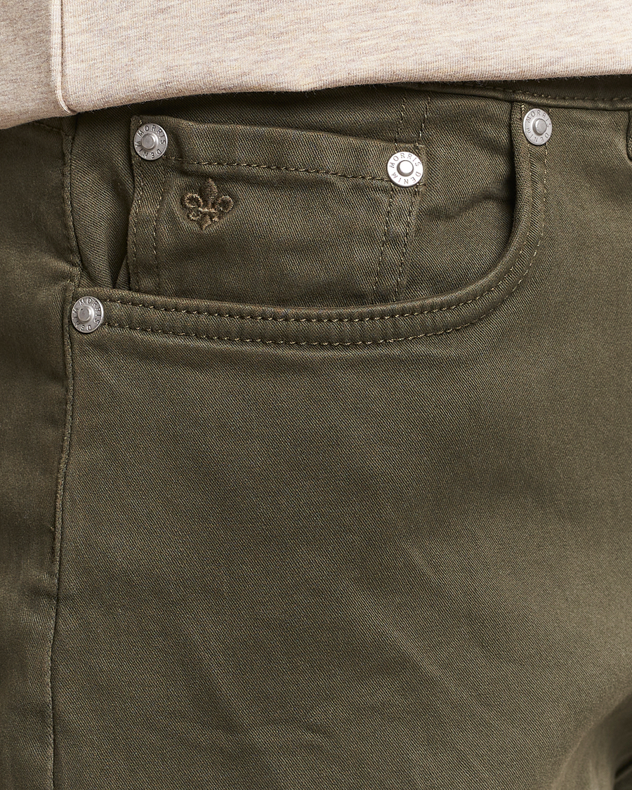 Men | Trousers | Morris | James Brushed 5-Pocket Pant Olive