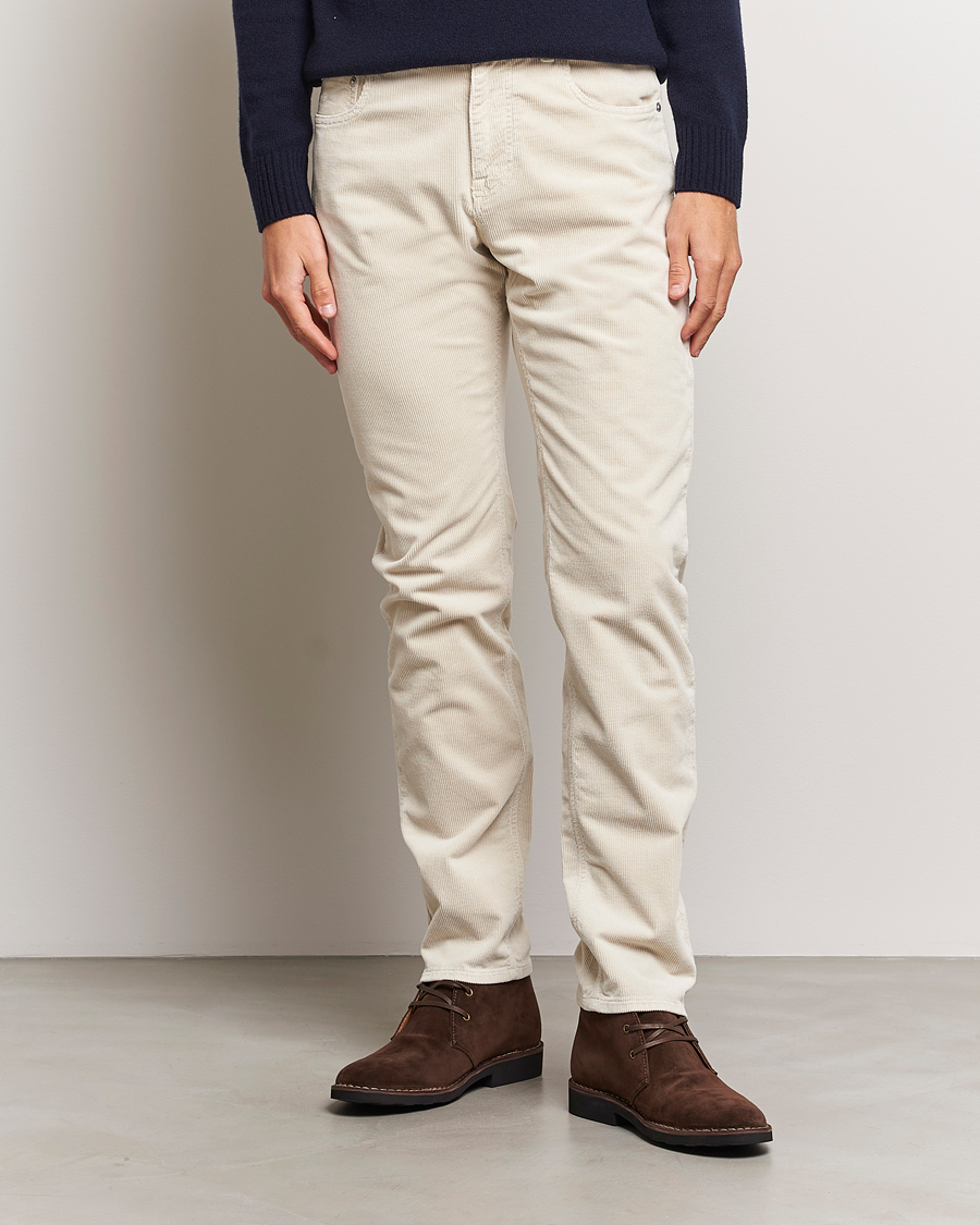 Men | Trousers | Morris | James Corduroy 5-Pocket Pant Off White