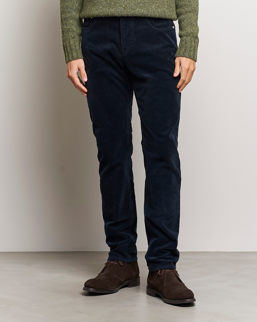 Men | Trousers | Morris | James Corduroy 5-Pocket Pant Navy