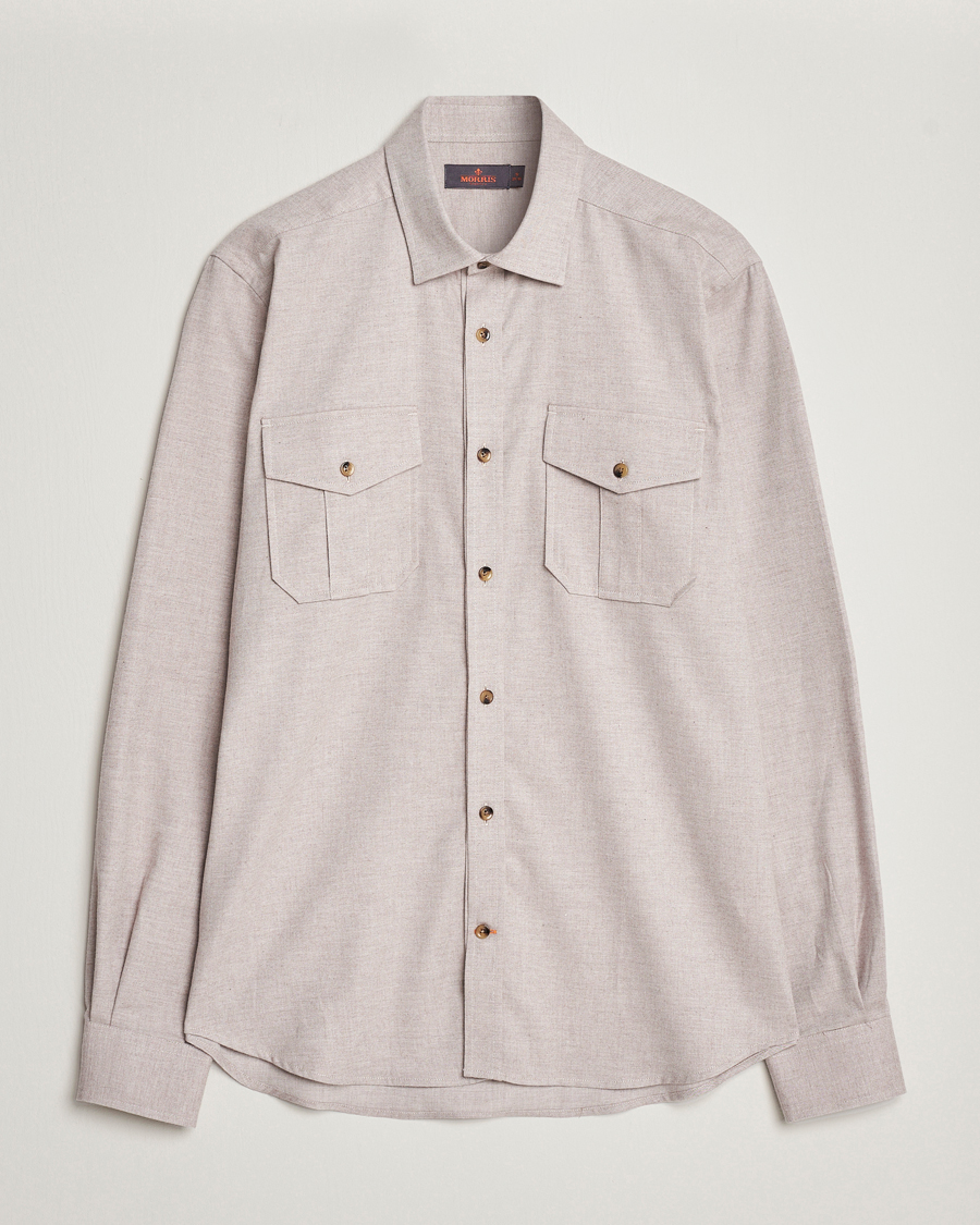 Men | Shirts | Morris | Weights Flanell Shirt Khaki