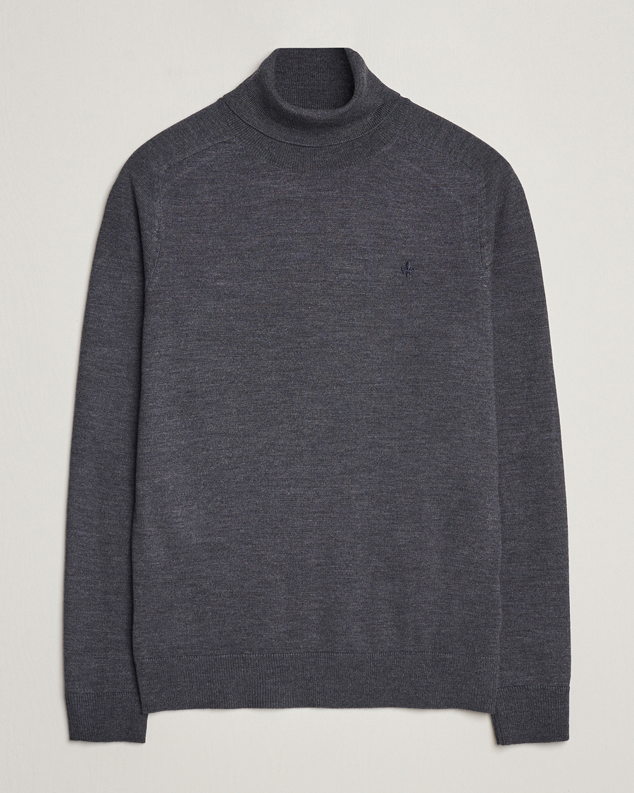 Men | Sweaters & Knitwear | Morris | Merino Rollneck Grey Melange
