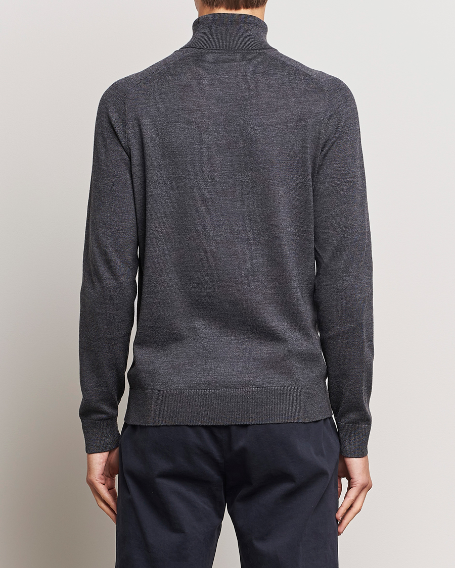 Men | Sweaters & Knitwear | Morris | Merino Rollneck Grey Melange