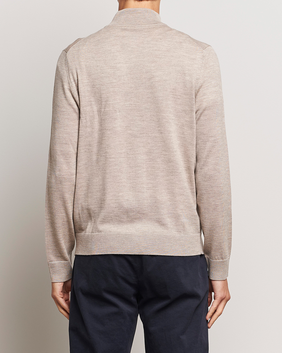 Men | Sweaters & Knitwear | Morris | Merino Zip Cardigan Khaki