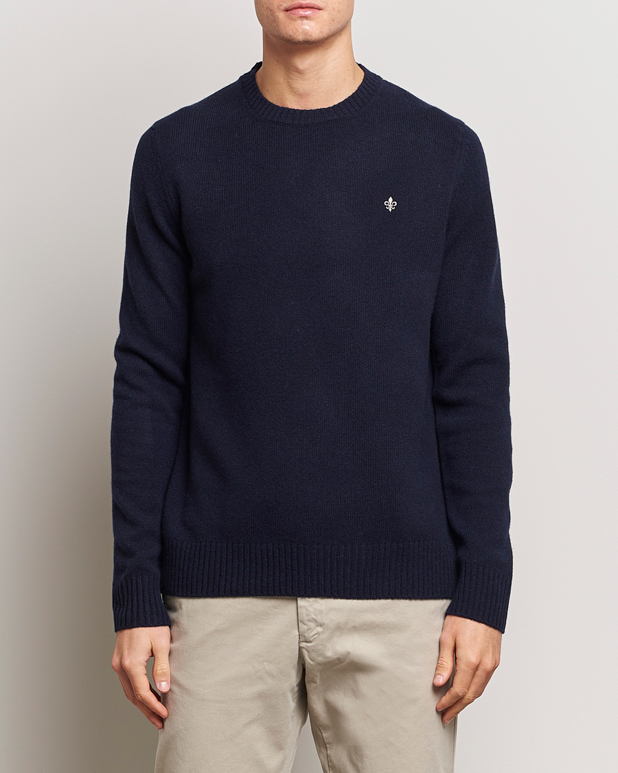 Men | Sweaters & Knitwear | Morris | Newton Crew Neck Navy