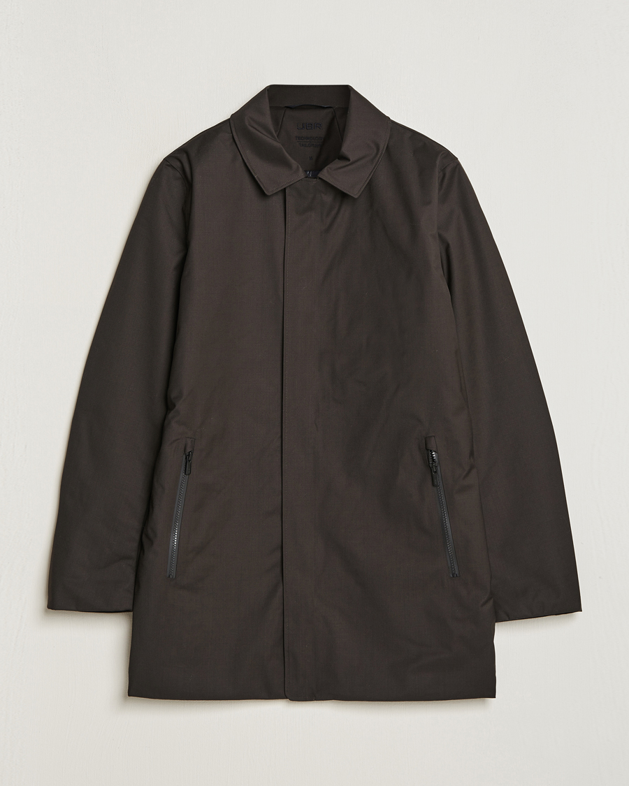 Men | Coats & Jackets | UBR | Regulator Coat Savile Dark Brown Wool