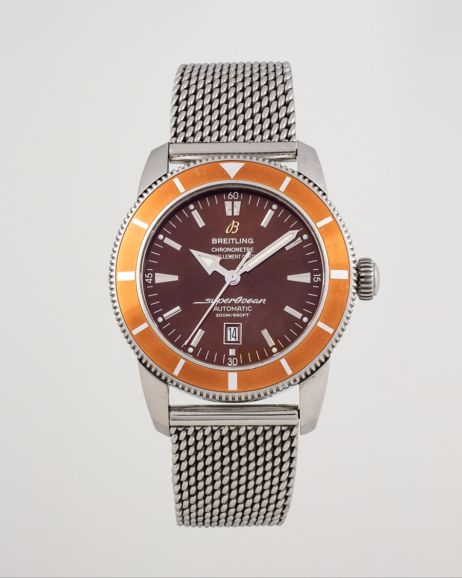 Men | Breitling Pre-Owned Superocean Heritage 46 A17320 Steel Brown | Breitling Pre-Owned | Superocean Heritage 46 A17320 Steel Brown