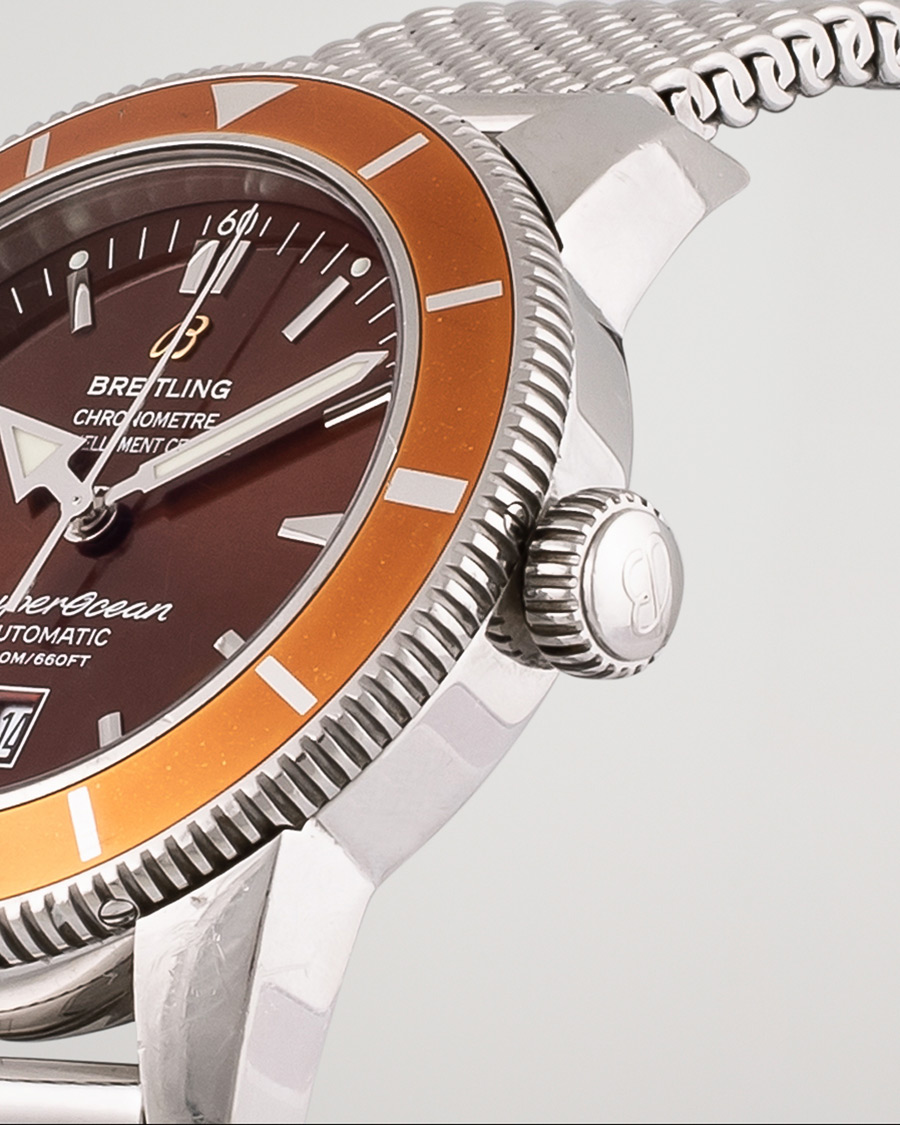 Men | Breitling Pre-Owned Superocean Heritage 46 A17320 Steel Brown | Breitling Pre-Owned | Superocean Heritage 46 A17320 Steel Brown