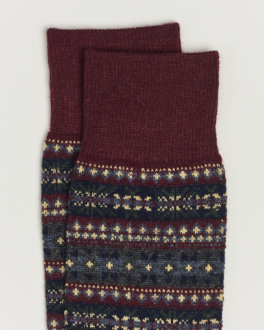 Men | Underwear & Socks | Polo Ralph Lauren | Wool Fairisle Socks Wine
