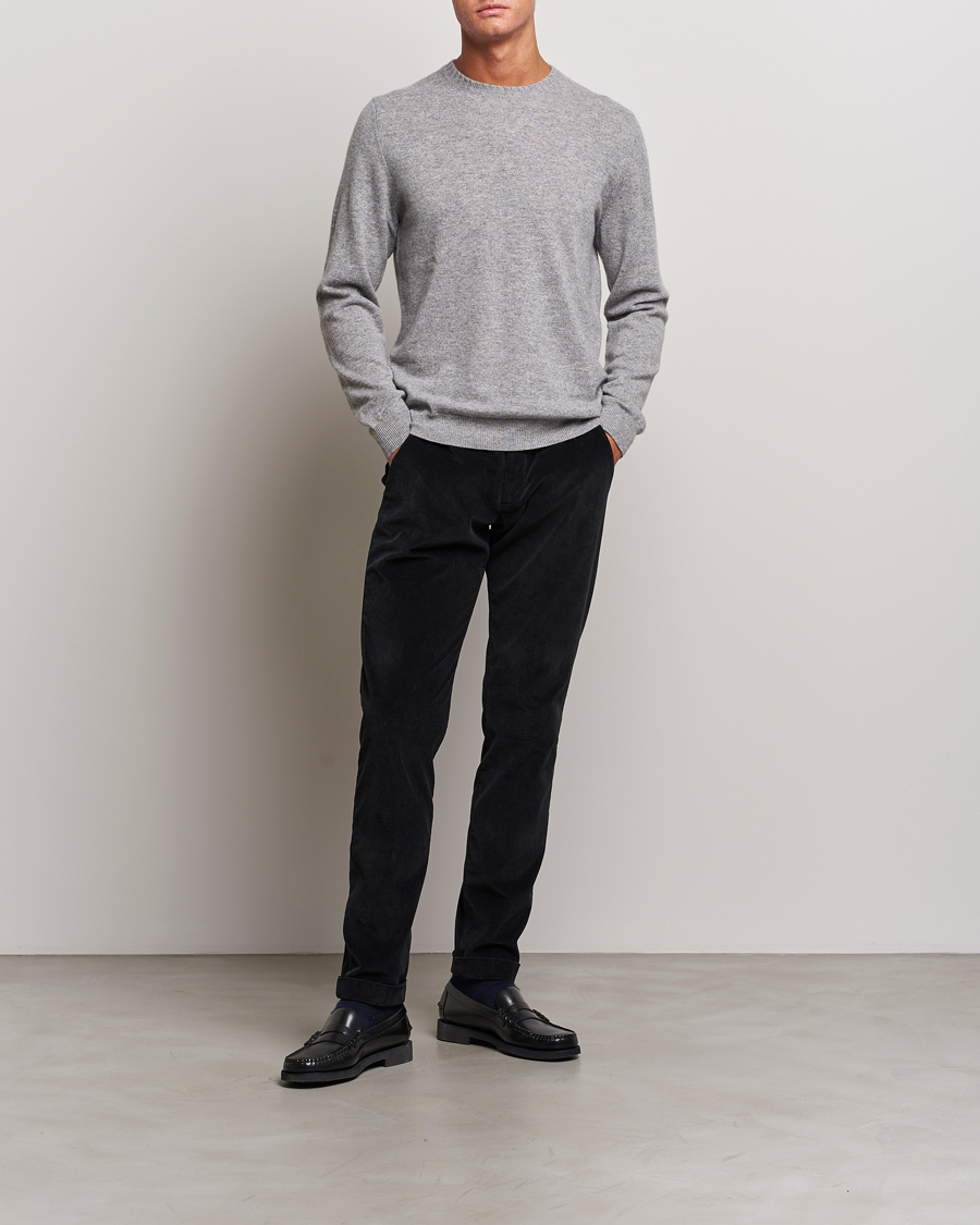 Men | Trousers | Briglia 1949 | Slim Fit Corduroy Trousers Black