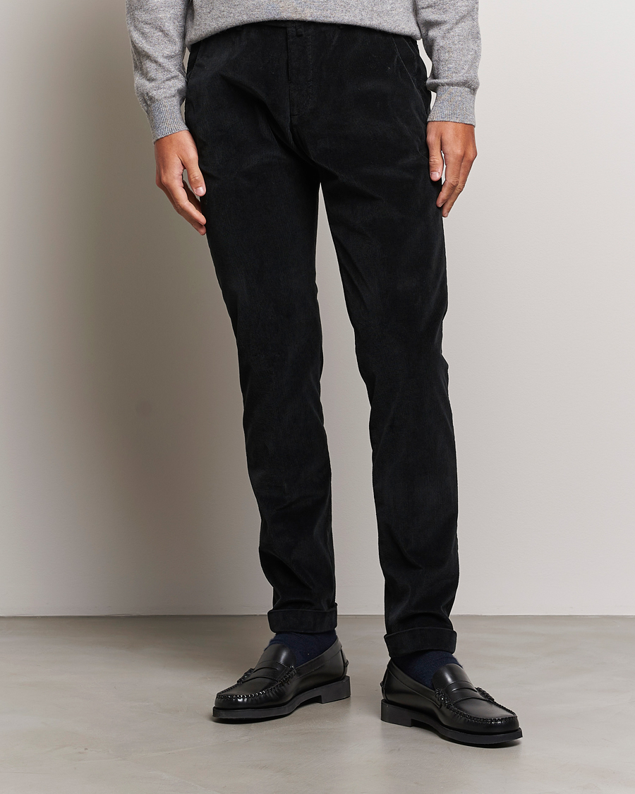 Men | Trousers | Briglia 1949 | Slim Fit Corduroy Trousers Black