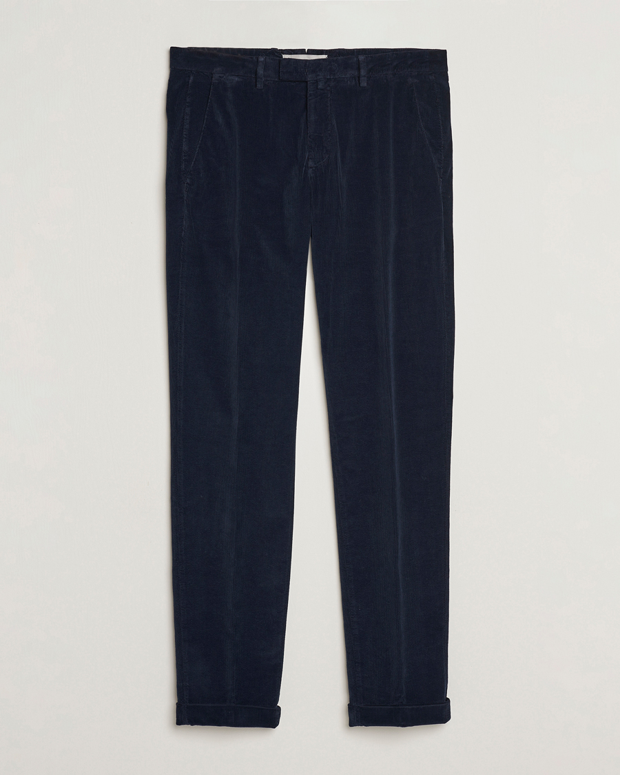 Men | Trousers | Briglia 1949 | Slim Fit Corduroy Trousers Navy