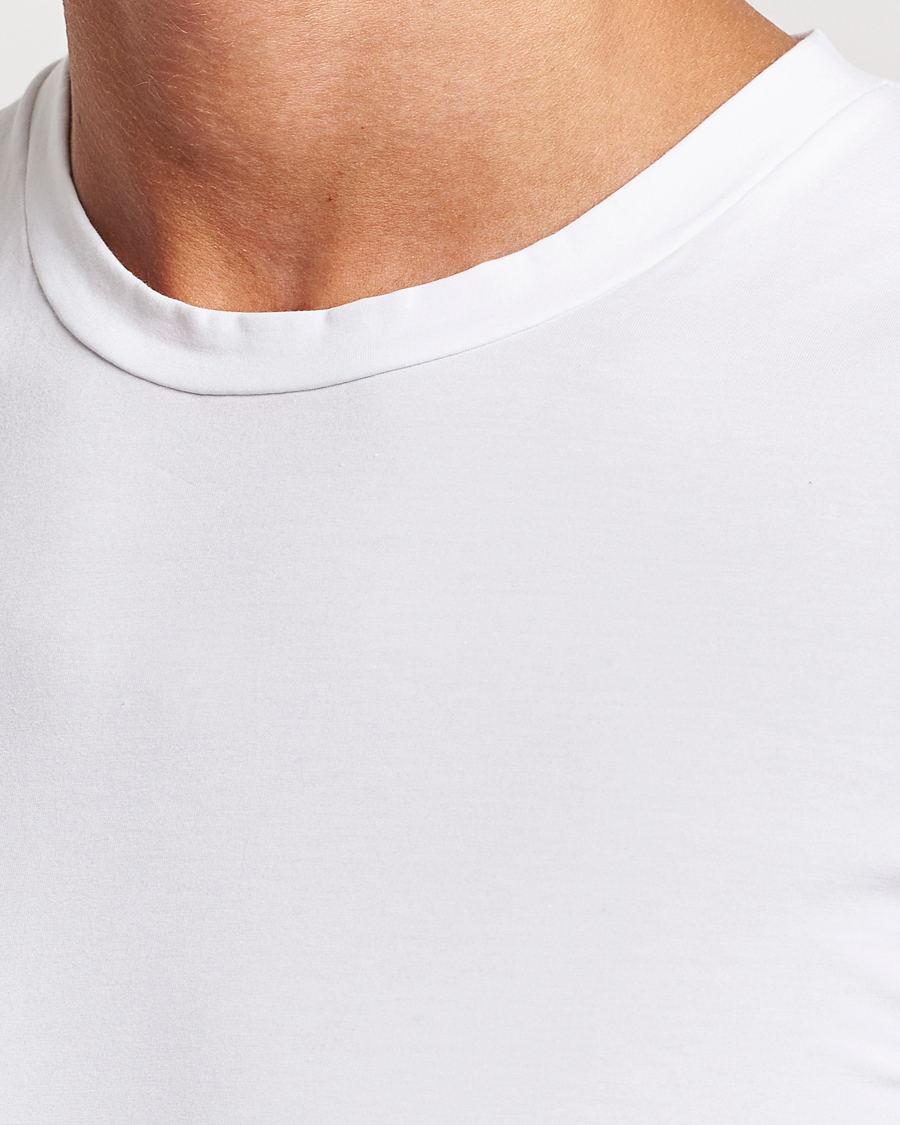 Men | T-Shirts | Zegna | Stretch Cotton Round Neck T-Shirt White