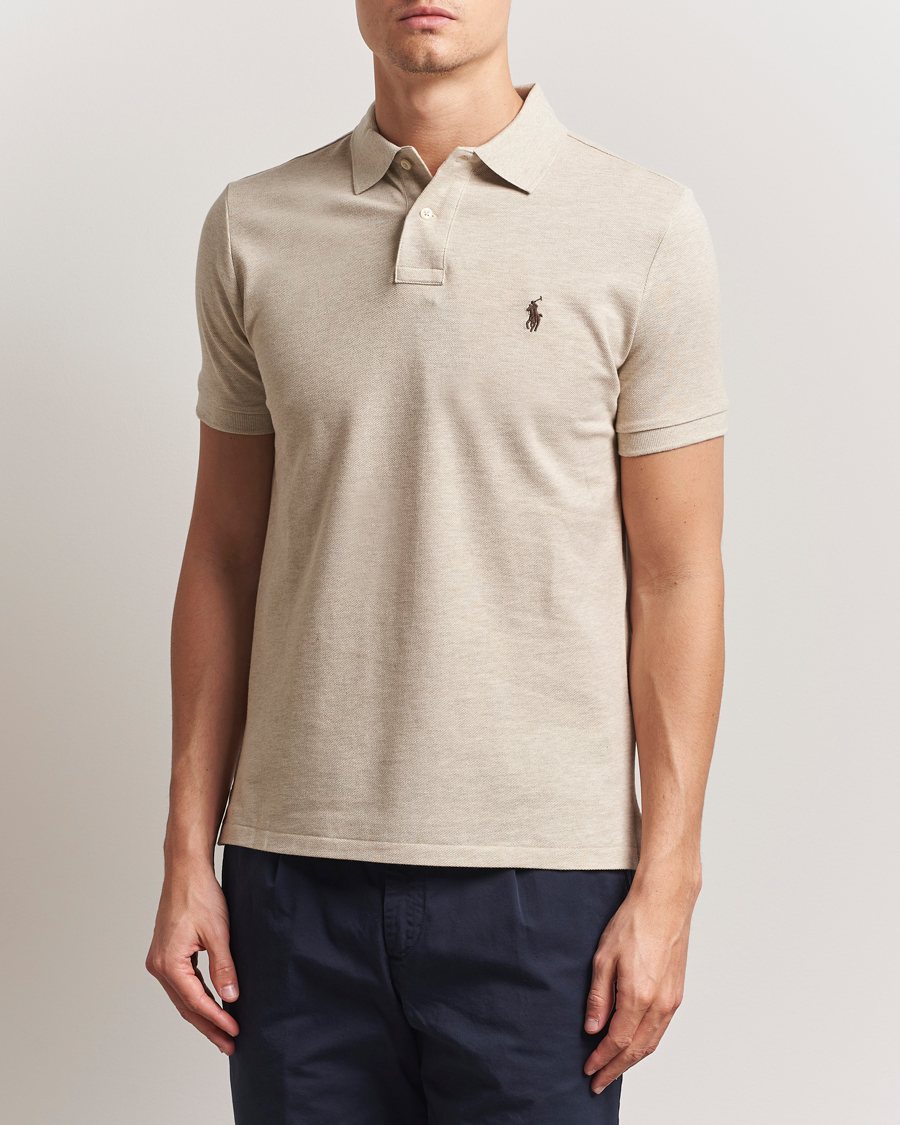 Men | Polo Shirts | Polo Ralph Lauren | Custom Slim Fit Polo Expedition Dune Heather