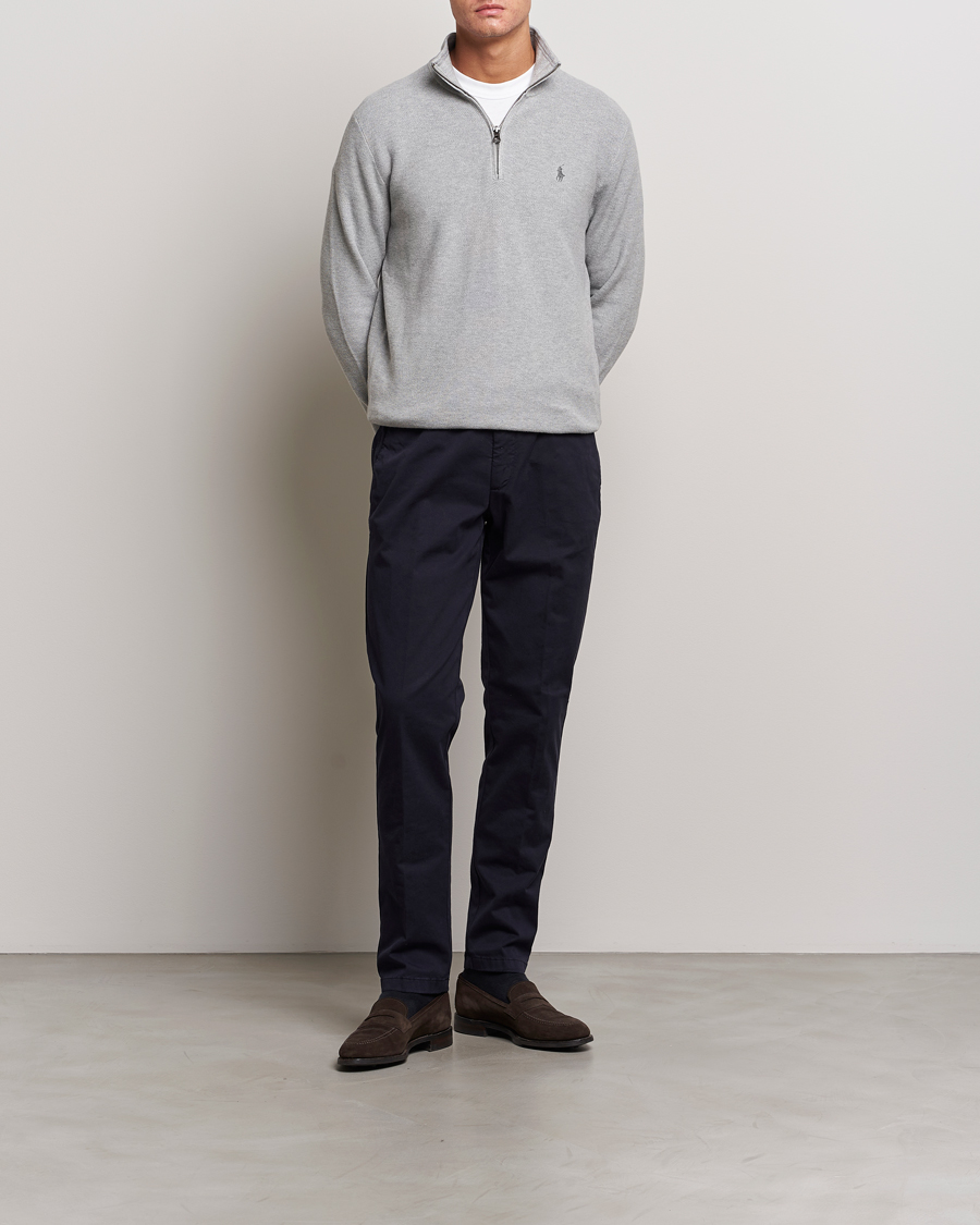 Men | Sweaters & Knitwear | Polo Ralph Lauren | Textured Half Zip Andover Heather