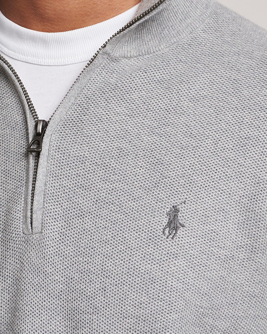 Men | Sweaters & Knitwear | Polo Ralph Lauren | Textured Half Zip Andover Heather