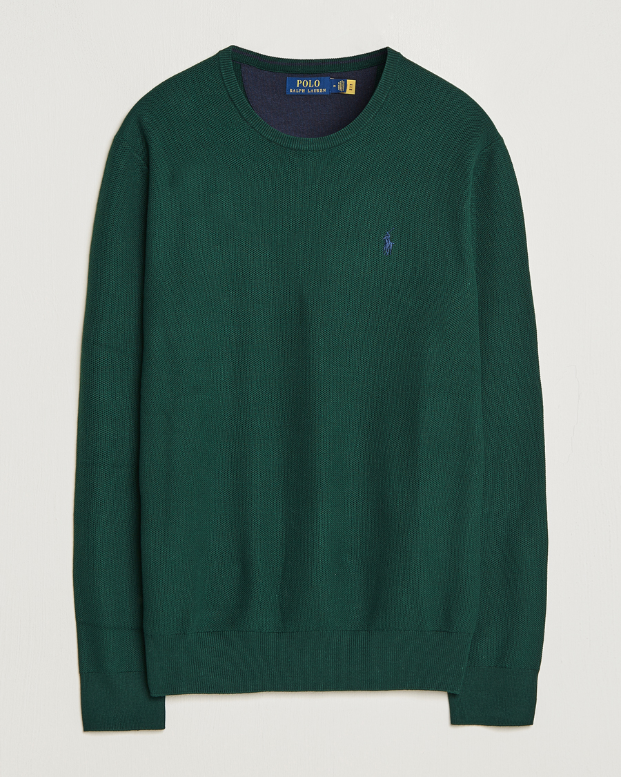 Men | Sweaters & Knitwear | Polo Ralph Lauren | Textured Crew Neck Sweater Hunt Club Green