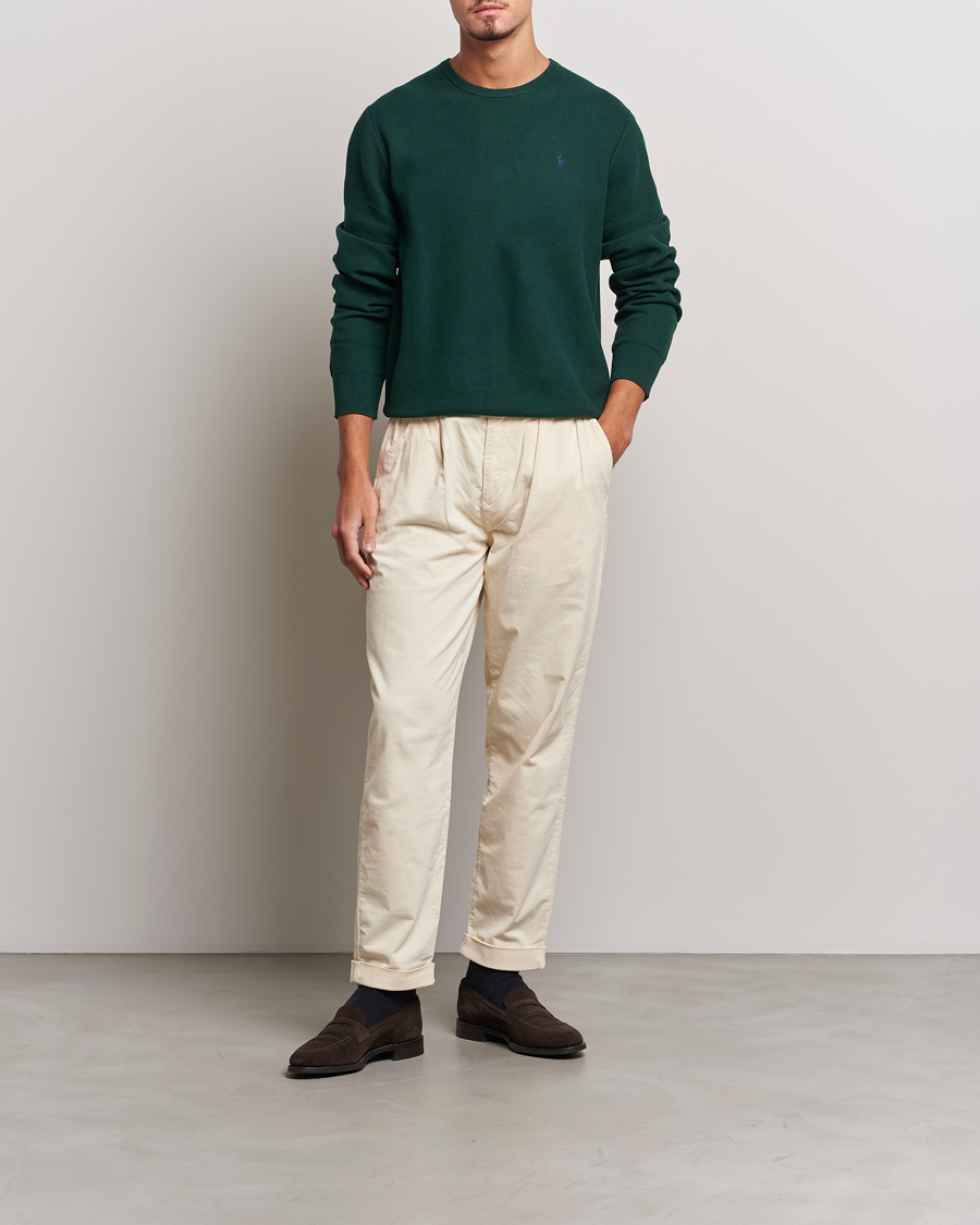 Men | Sweaters & Knitwear | Polo Ralph Lauren | Textured Crew Neck Sweater Hunt Club Green